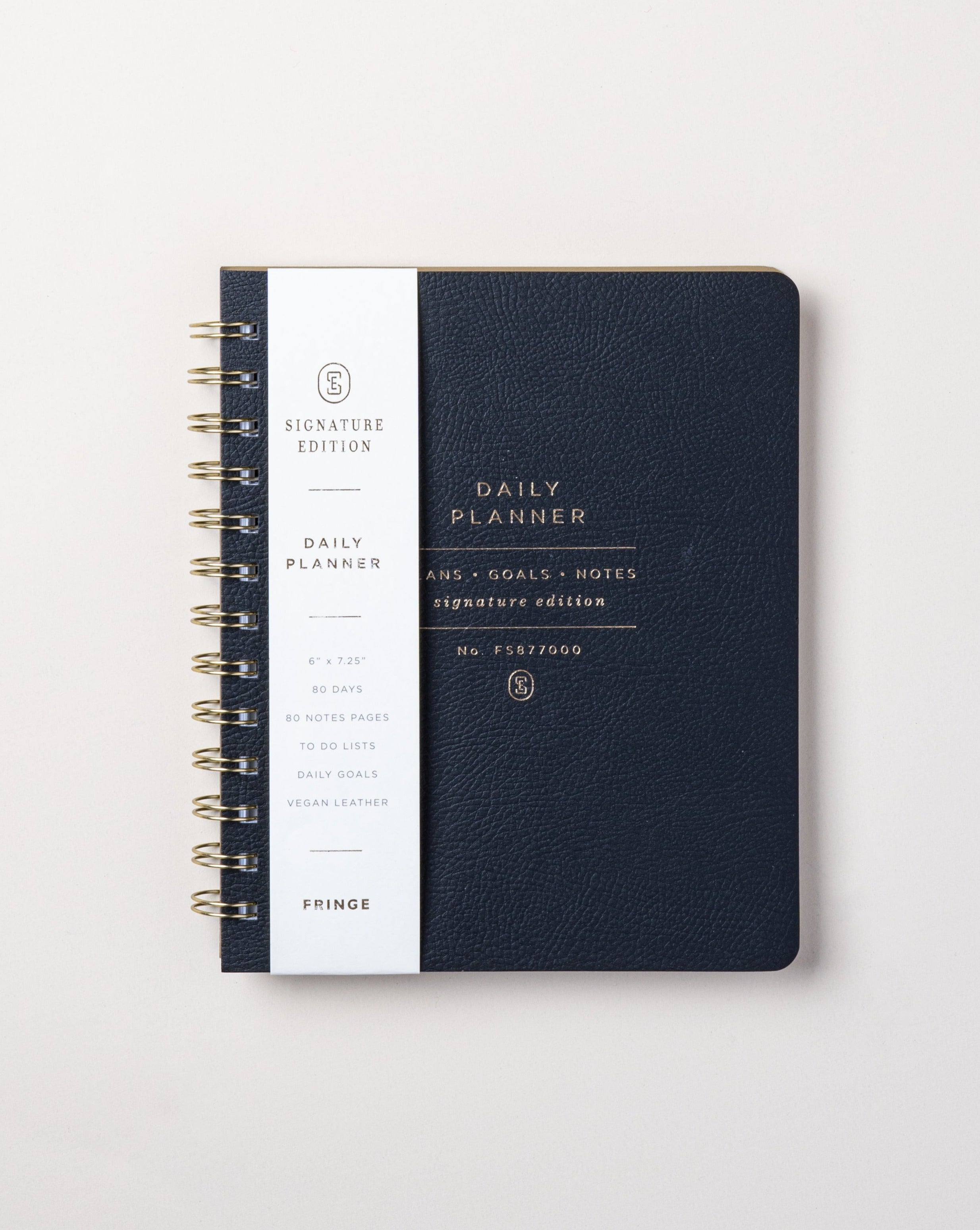 Standard Black Non-Dated Daily Planner
