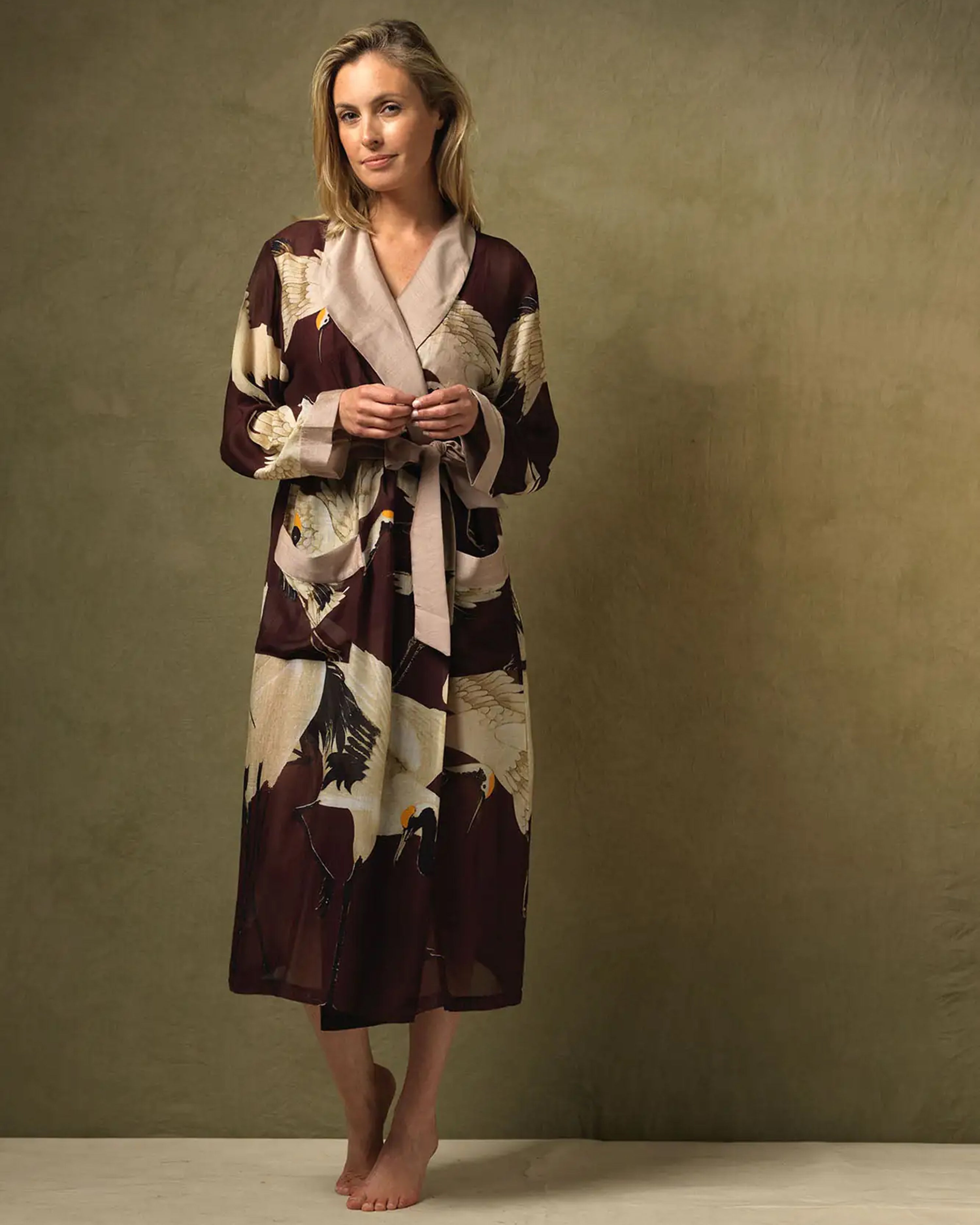 Stork Burgundy Gown