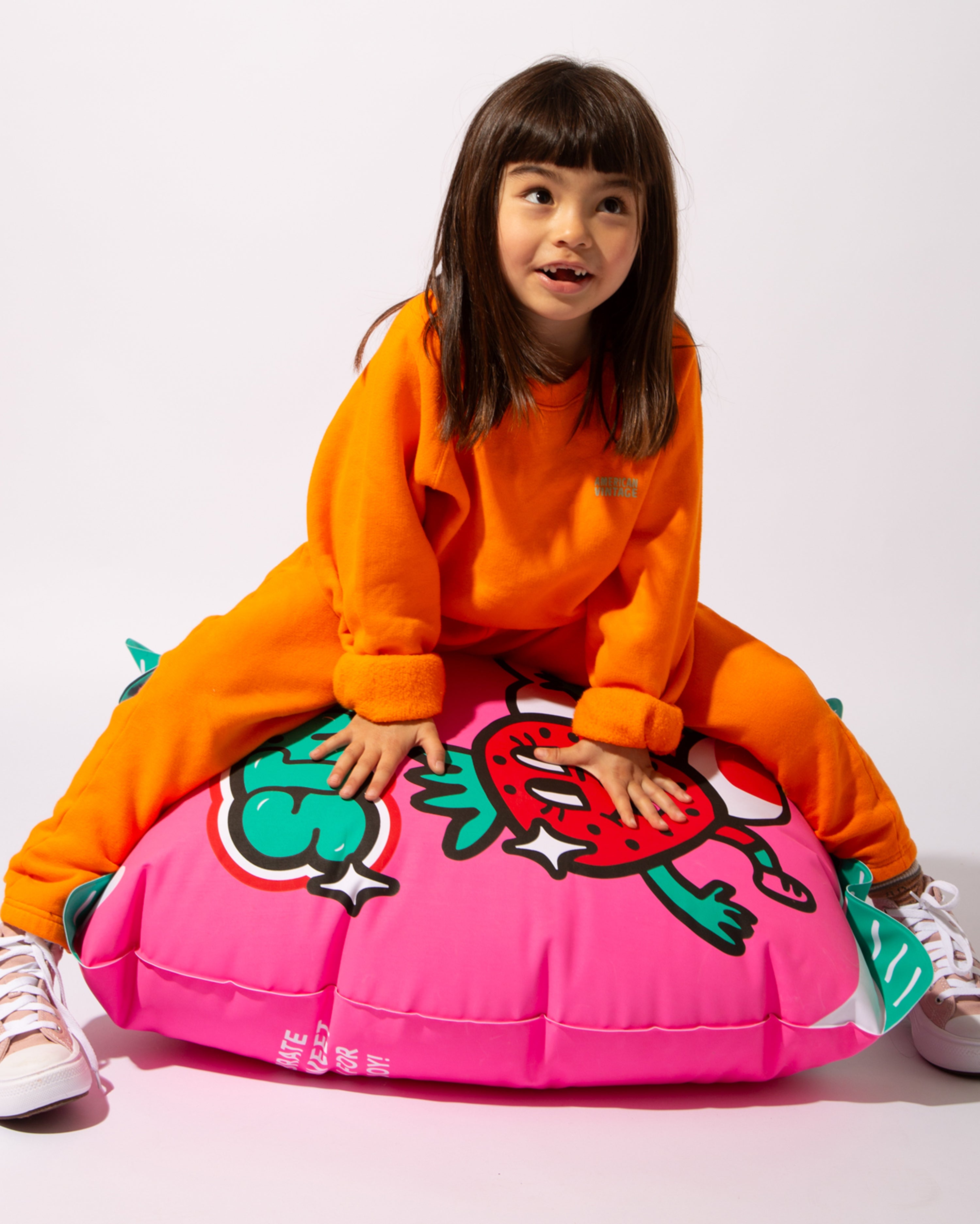 Strawbies Giant Inflatable Cushion