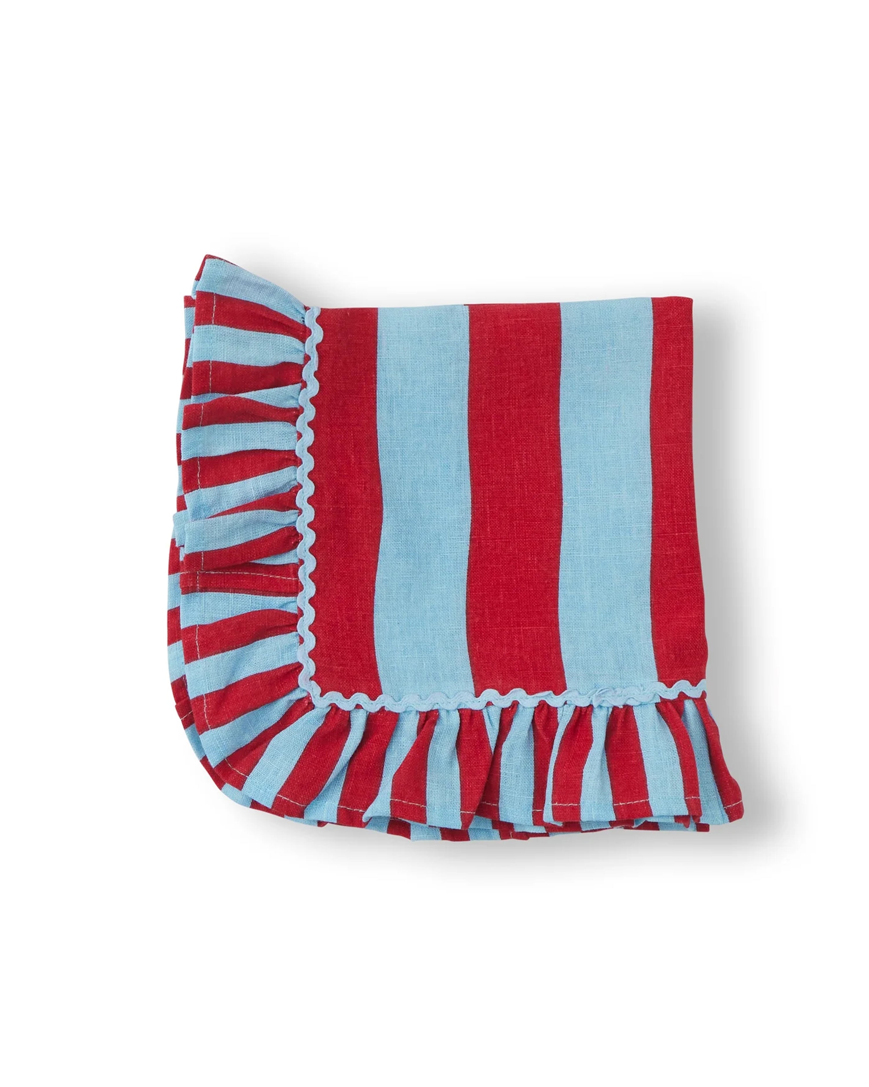 Striped Tablecloth Red & Blue 150x270cm