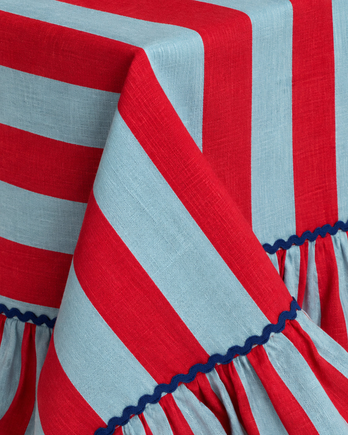 Striped Tablecloth Red & Blue 150x270cm