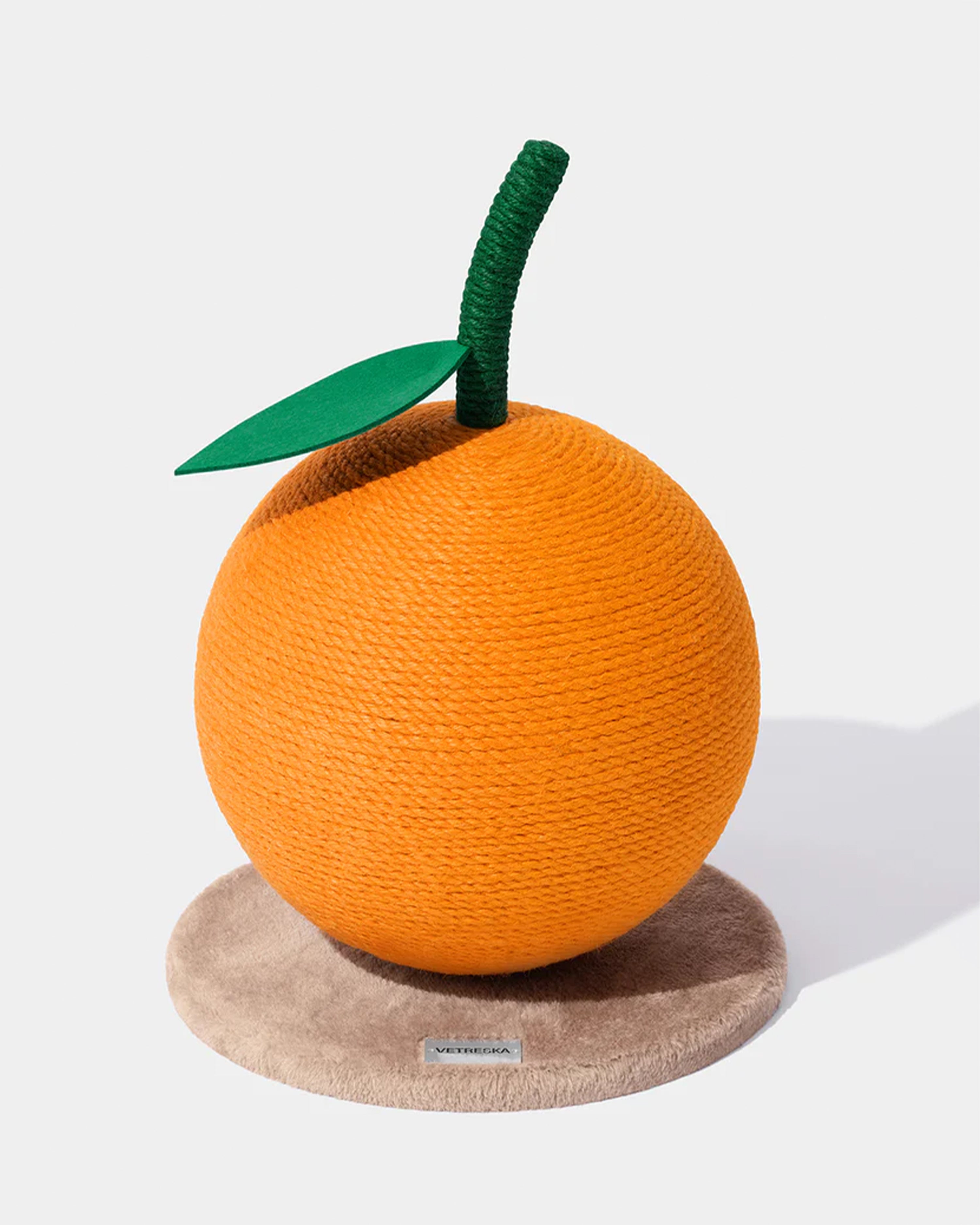 Tangerine Cat Scratching Ball