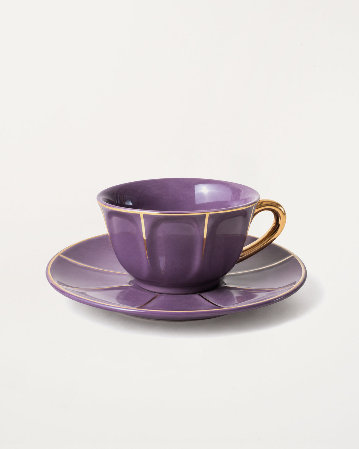 Tea Cup & Saucer/Purple