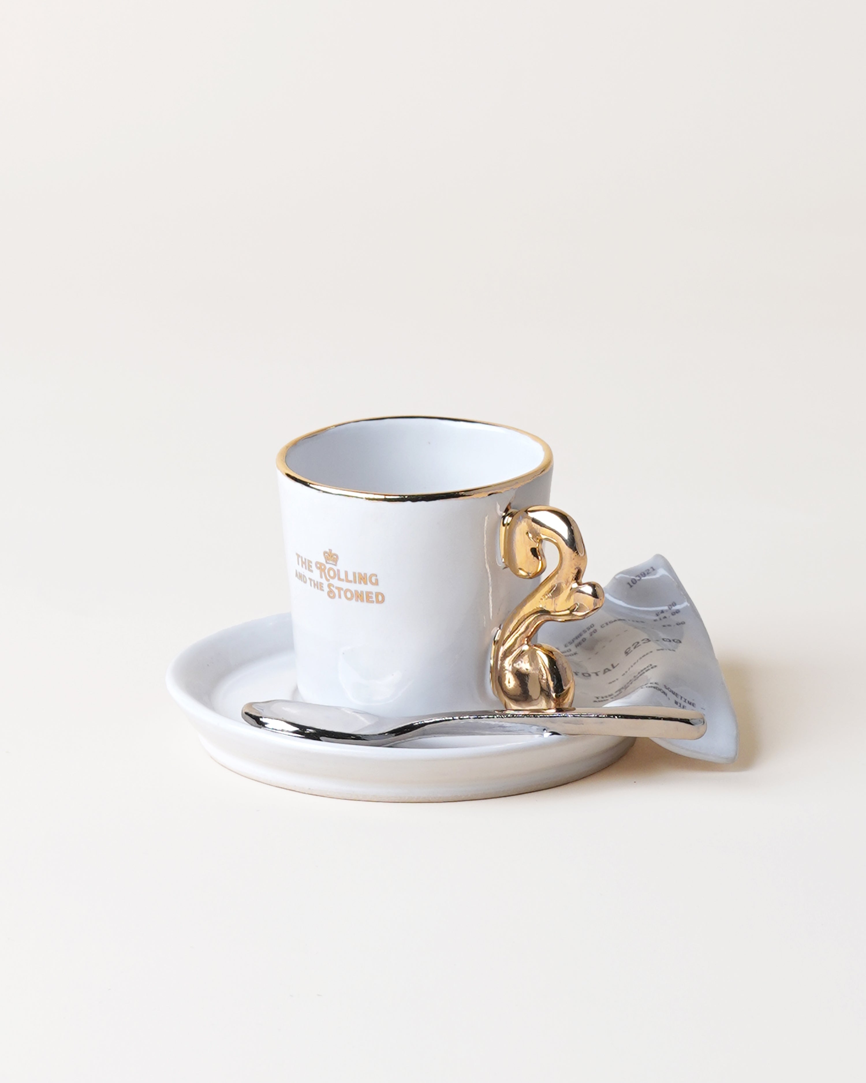 The Nouveau Curl Espresso Cup & Receipt