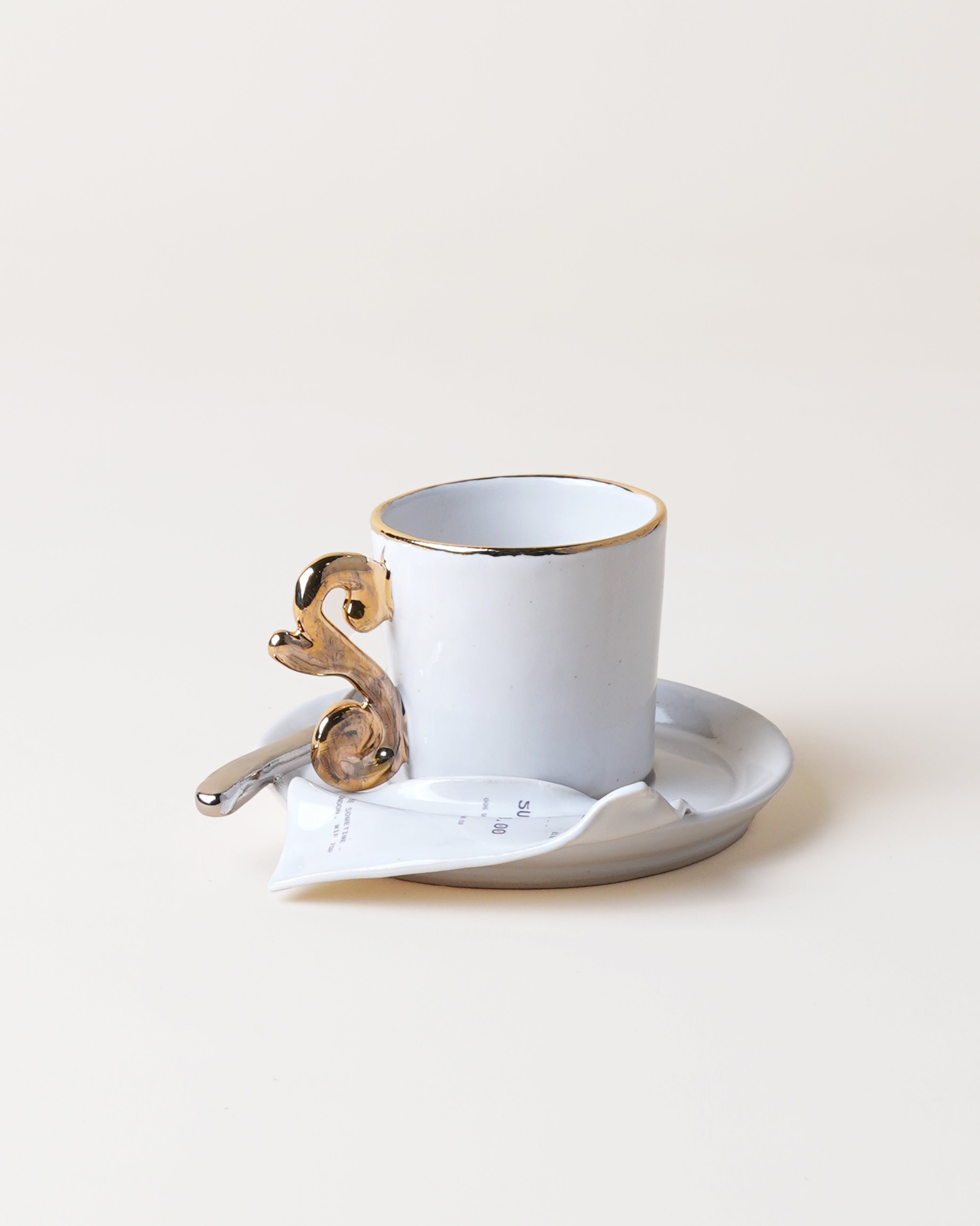 The Nouveau Curl Espresso Cup & Receipt