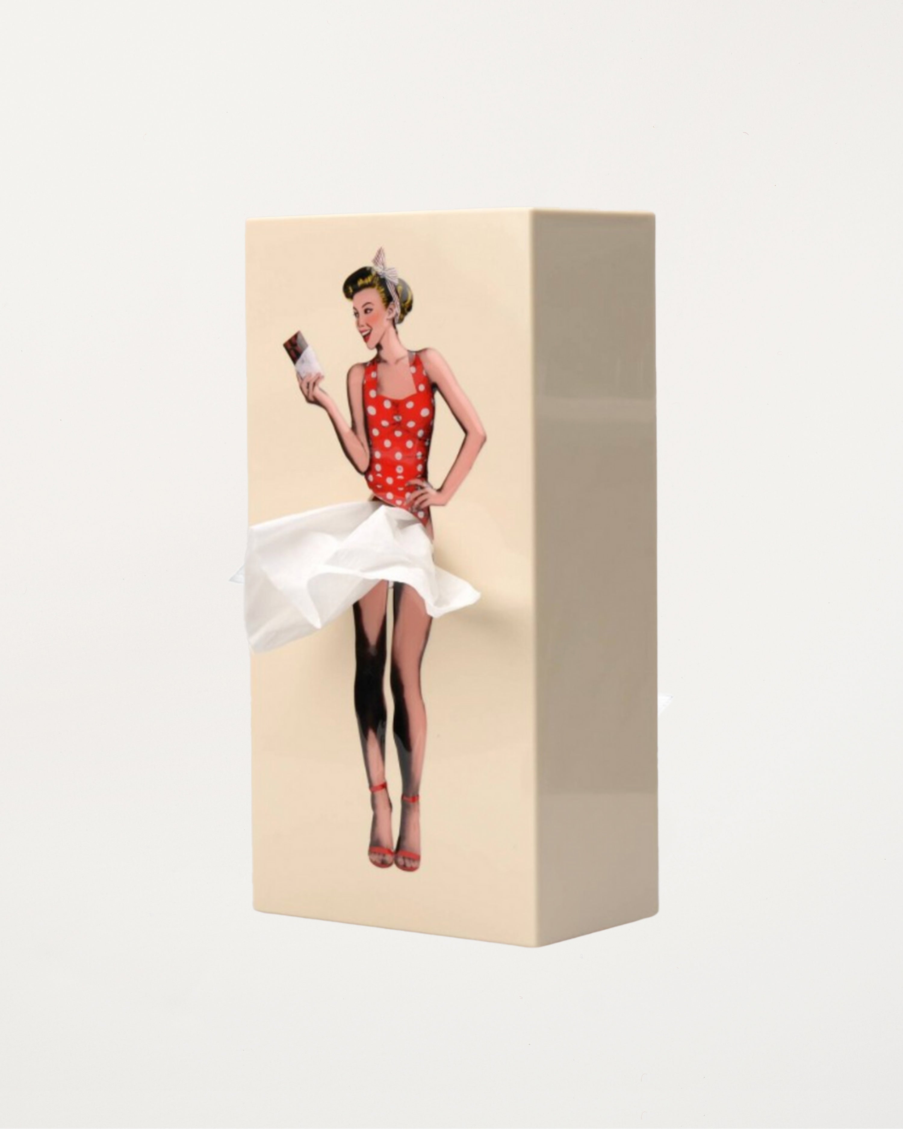 Tissue Box Girl Beige