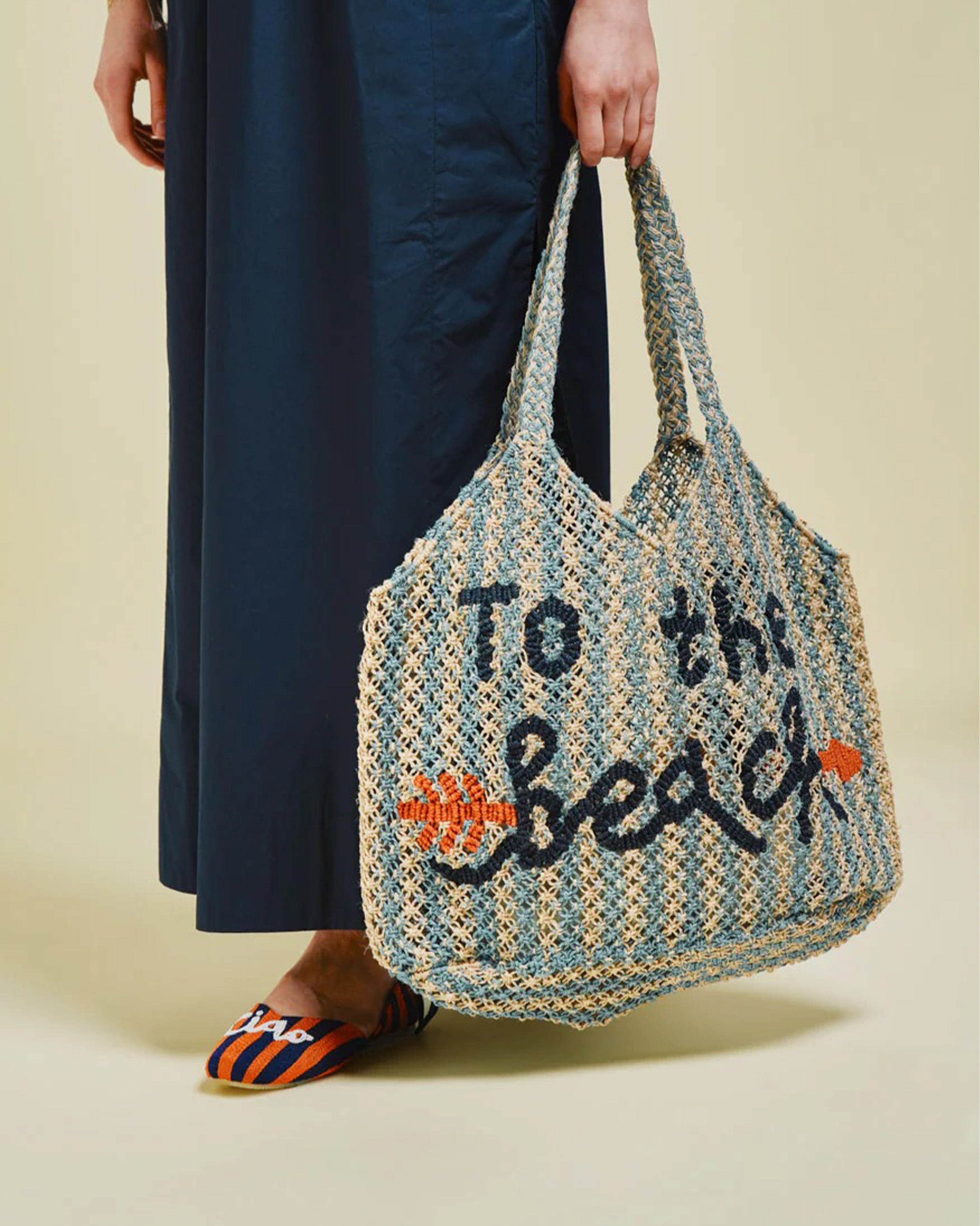 To The Beach Drew Sky, Natural & Navy