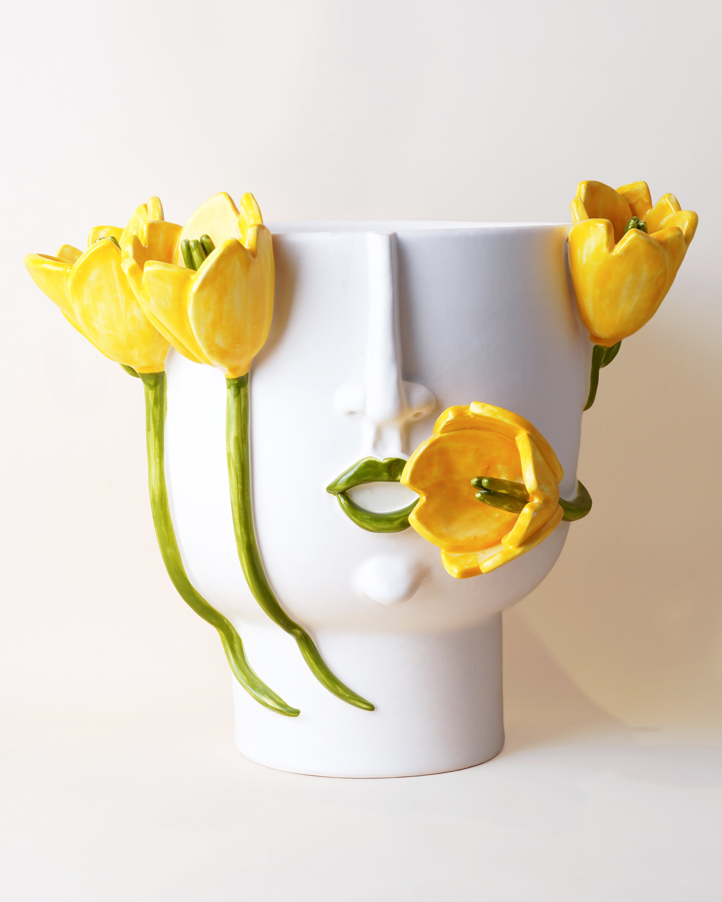 Tullia Yellow Tulips Large Vase
