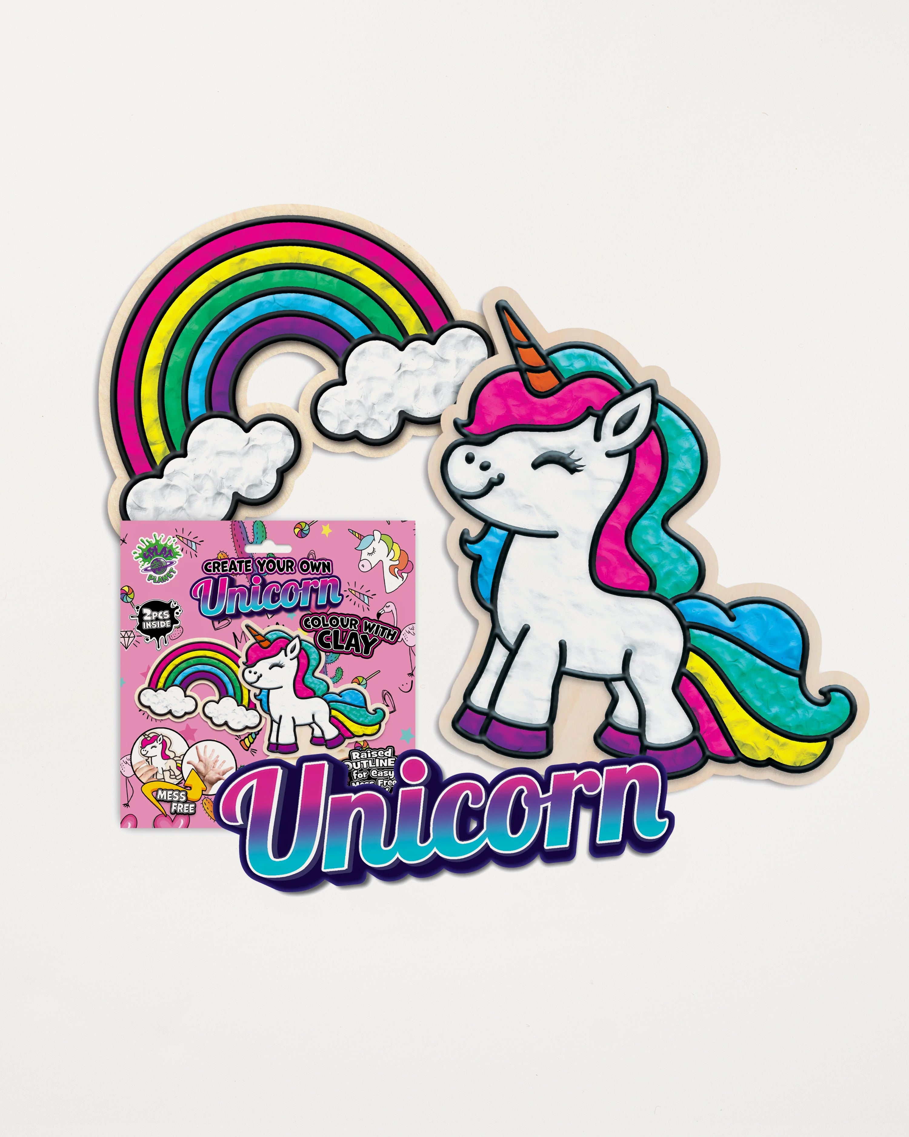 Unicorn Clay Colouring Kit