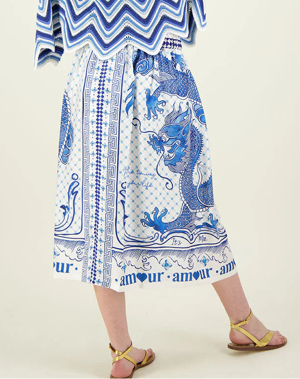 Vanessa Amalfi Printed Skirt