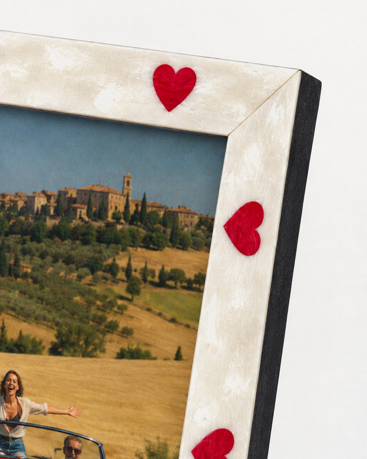 White Hearts Frame