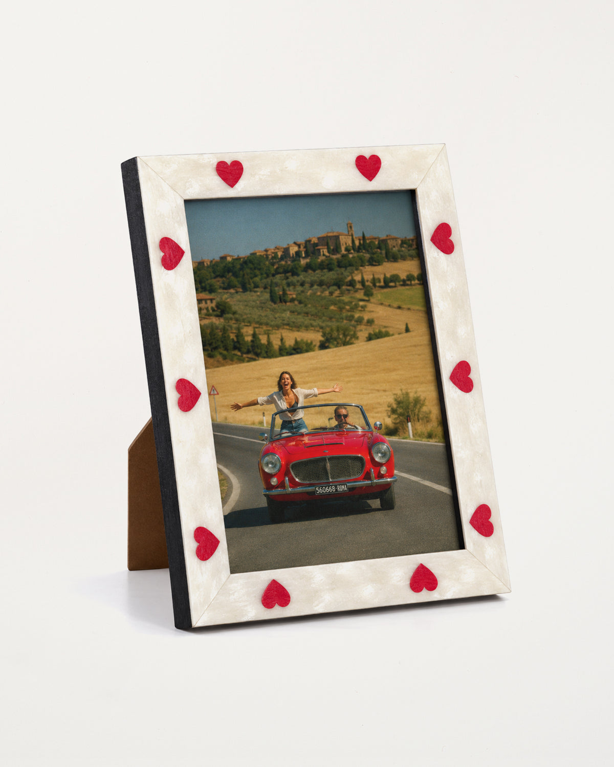 White Hearts Frame