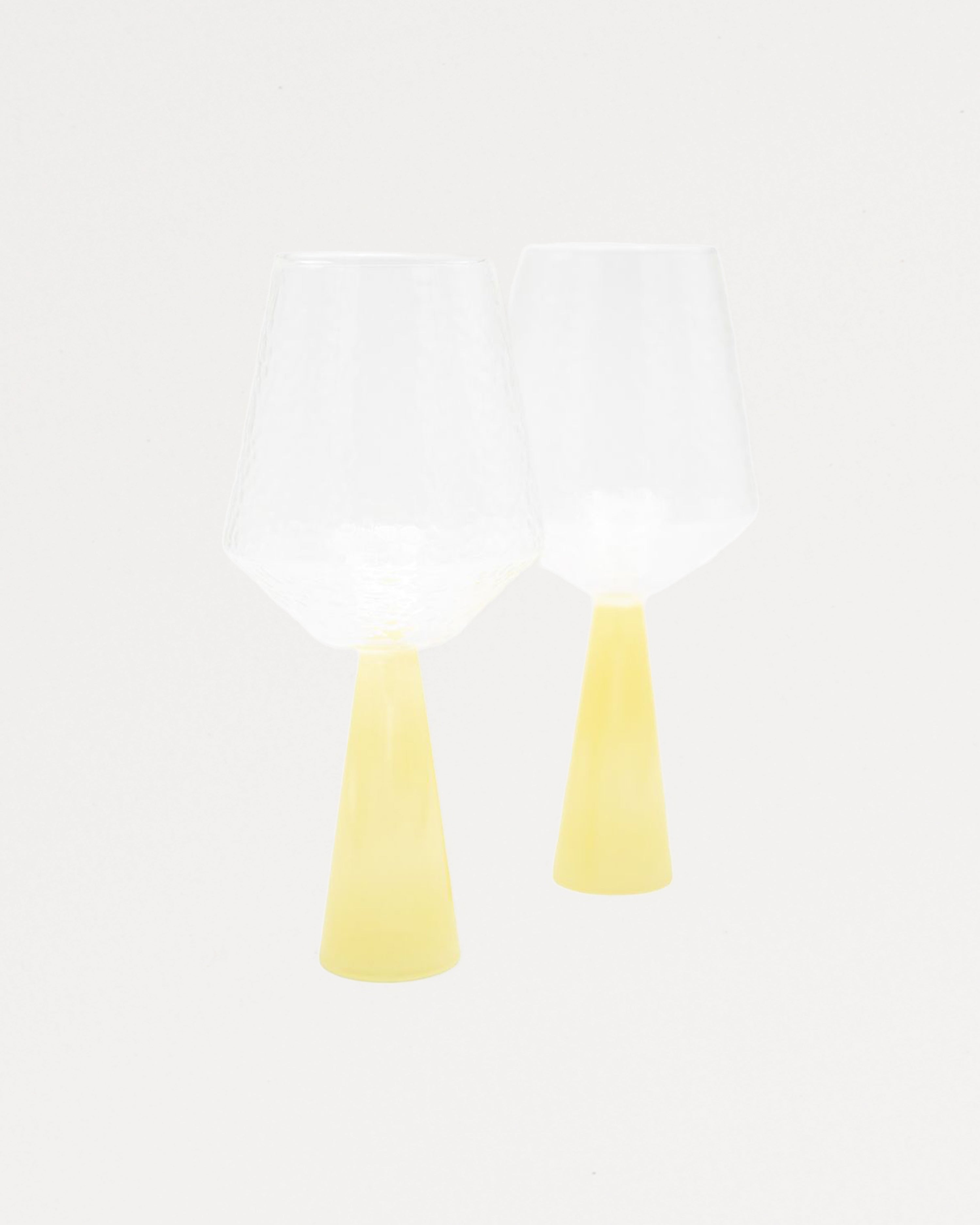 Wine Glass Claude Clear/Topaz Set of 2