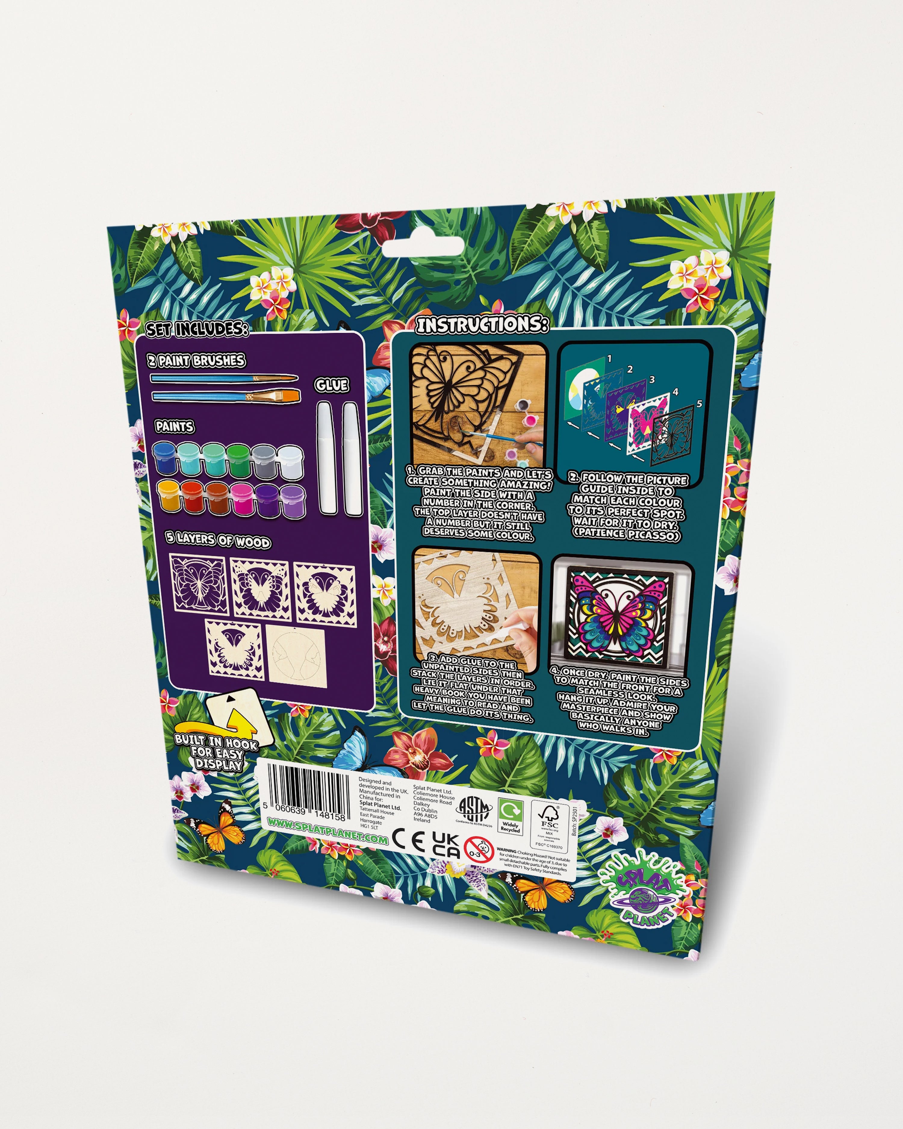 Wooden Butterfly Art Kit