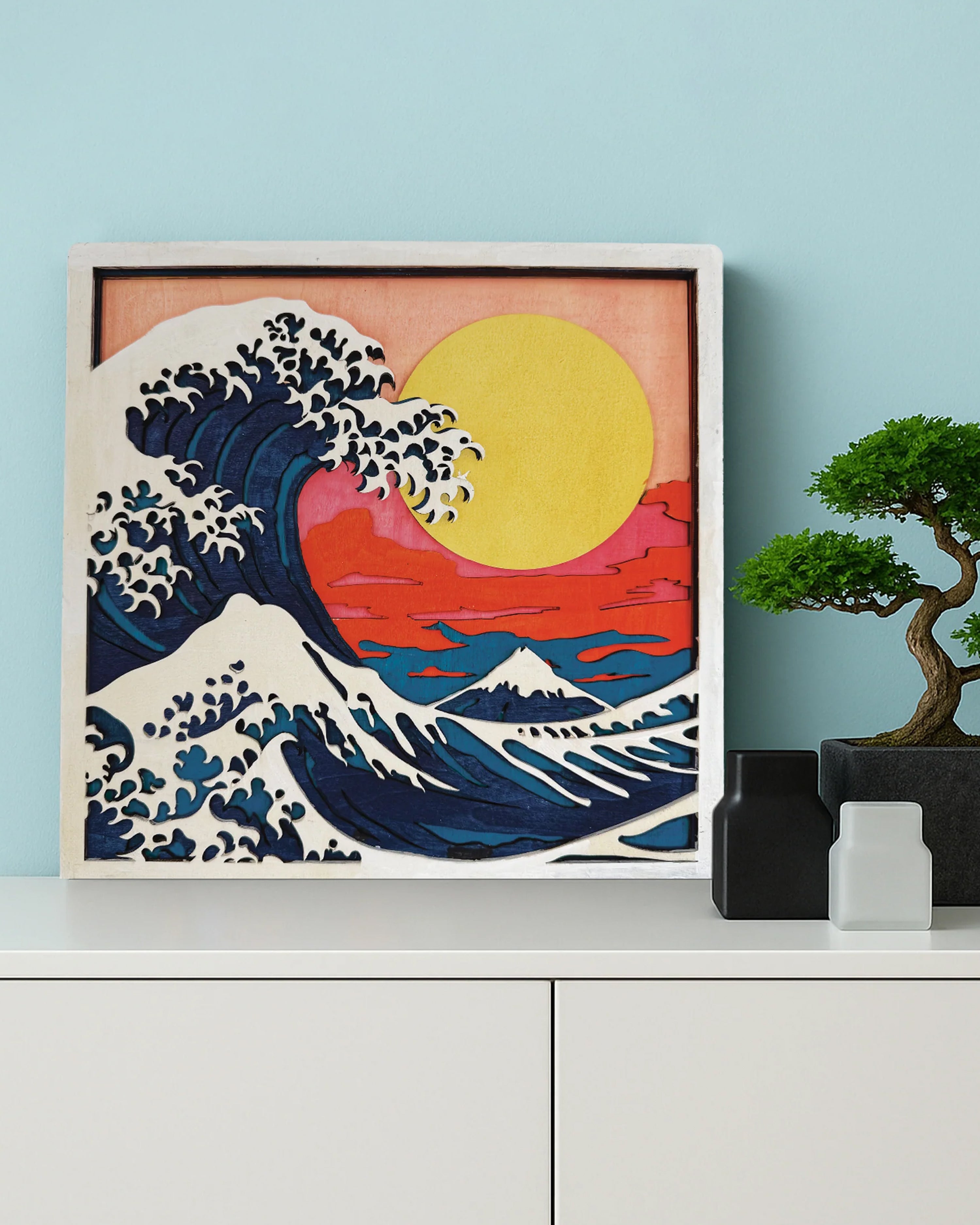 Wooden Great Wave Art Kit