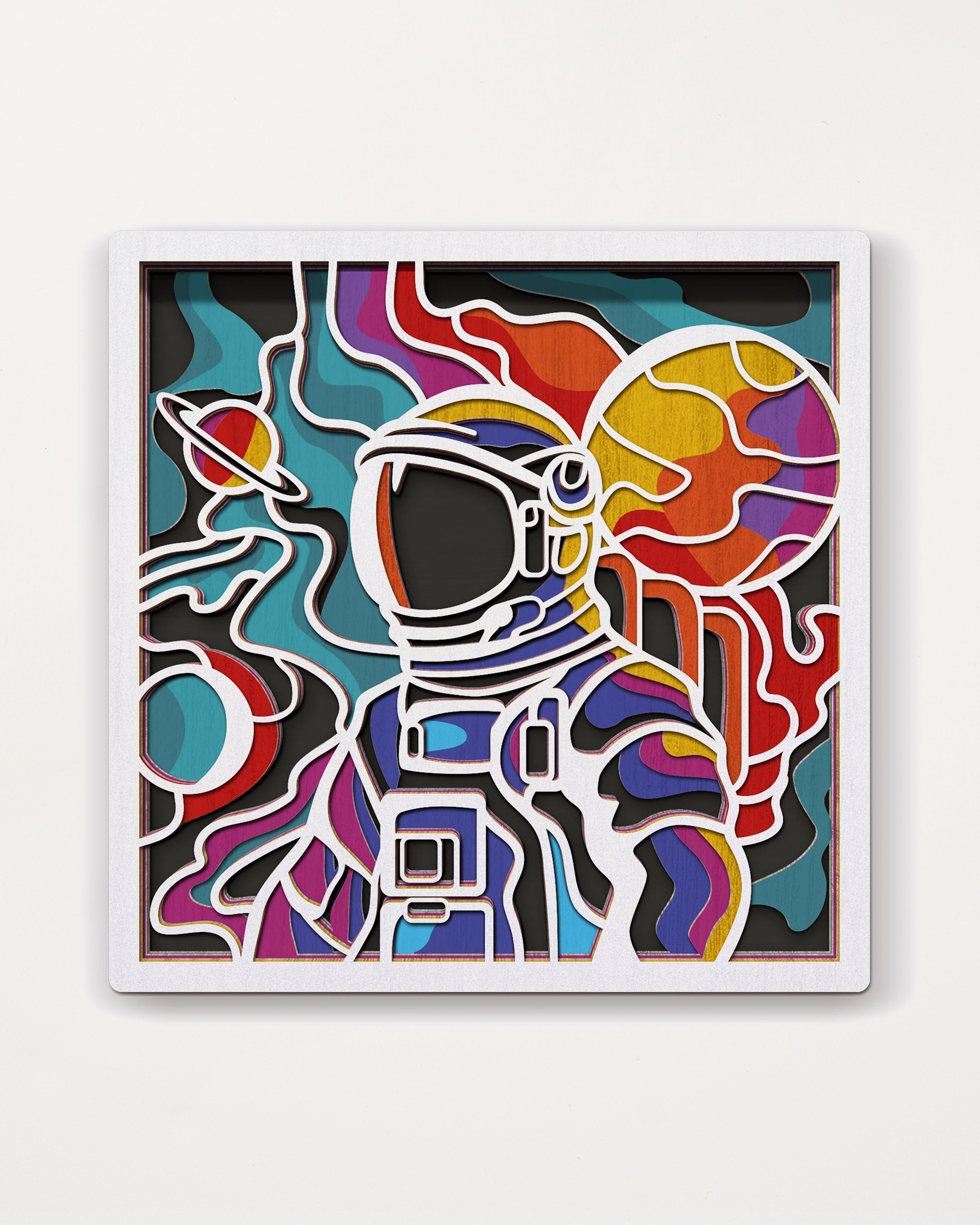 Wooden Space Scene Art Kit