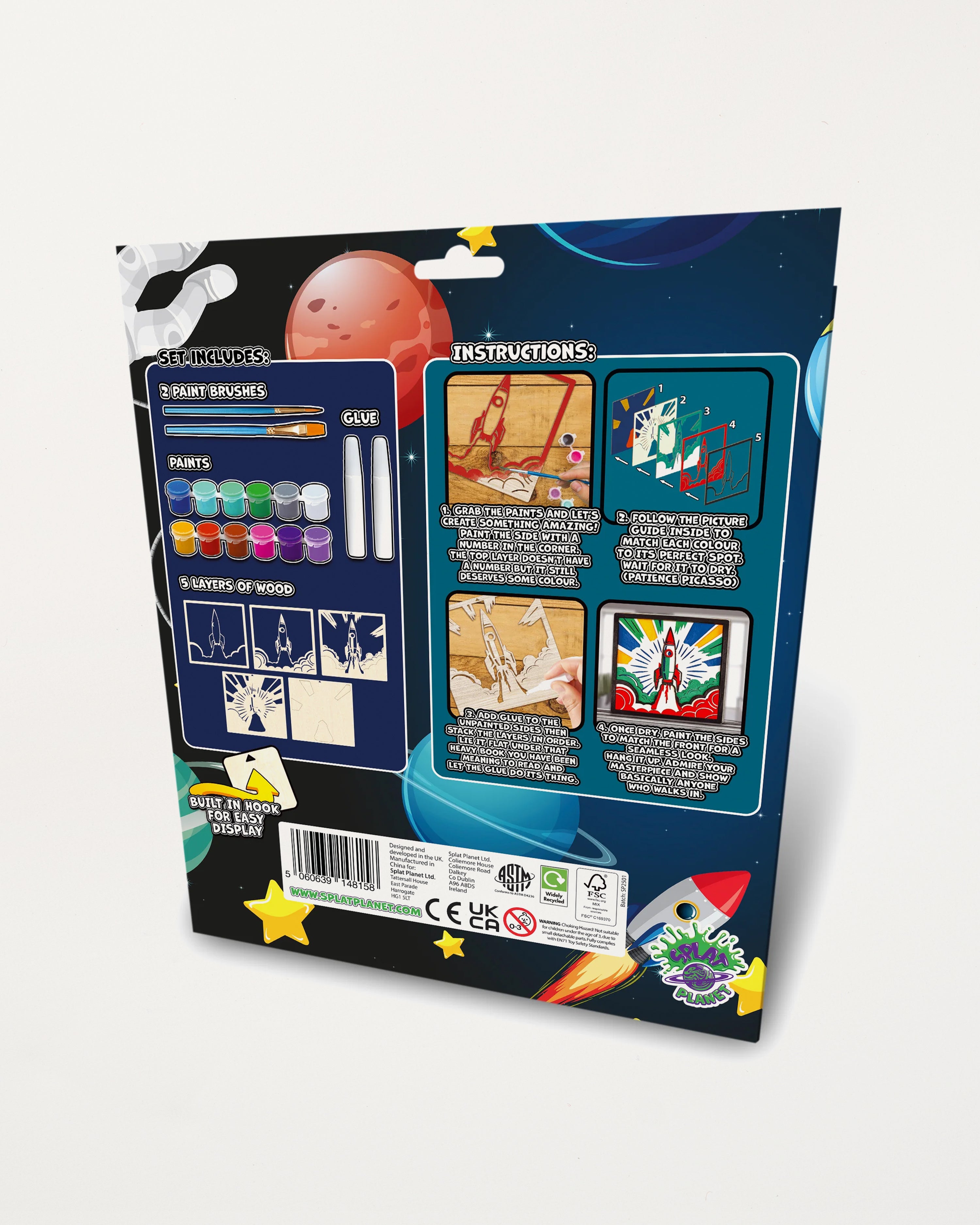 Wooden Spaceship Art Kit
