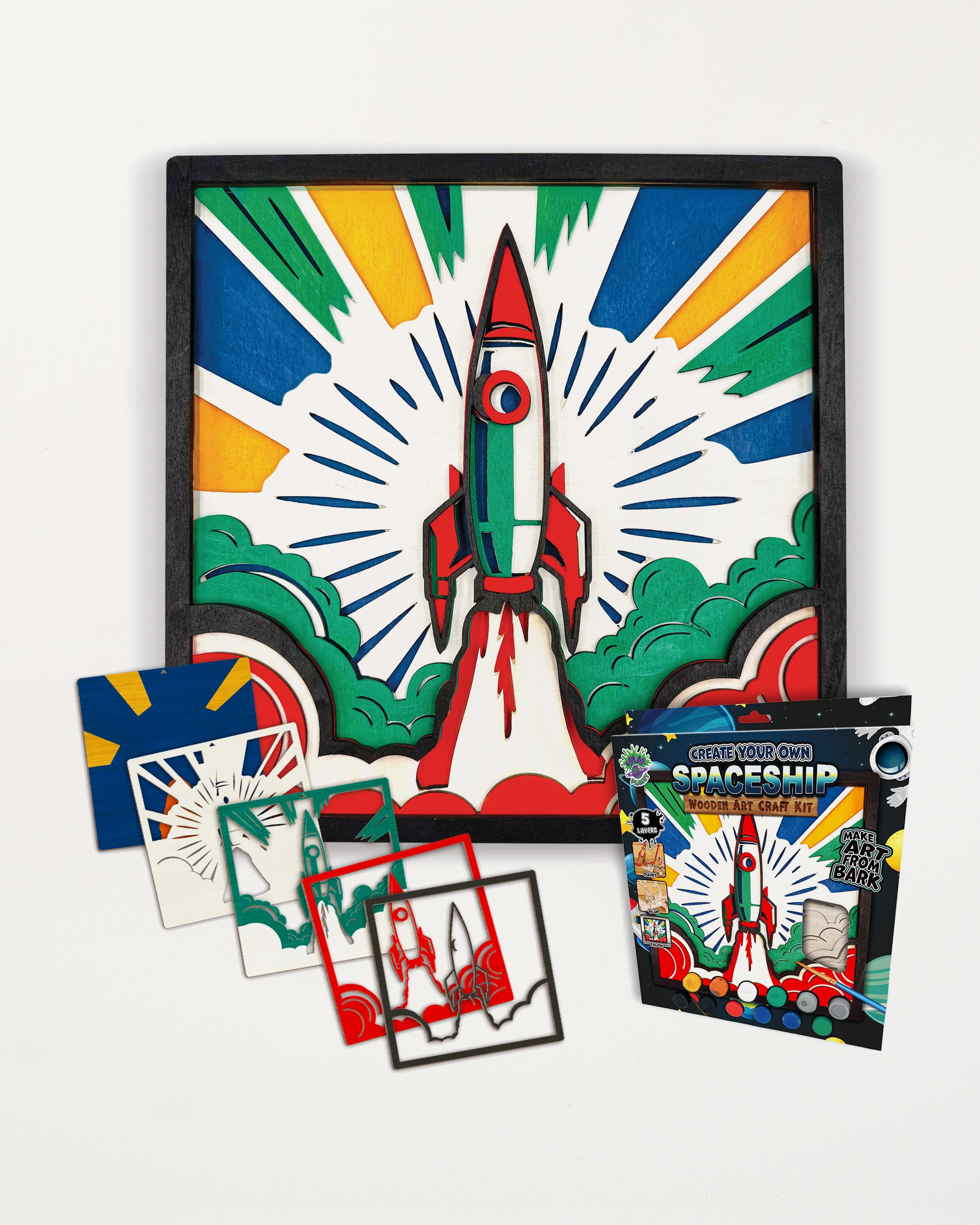 Wooden Spaceship Art Kit