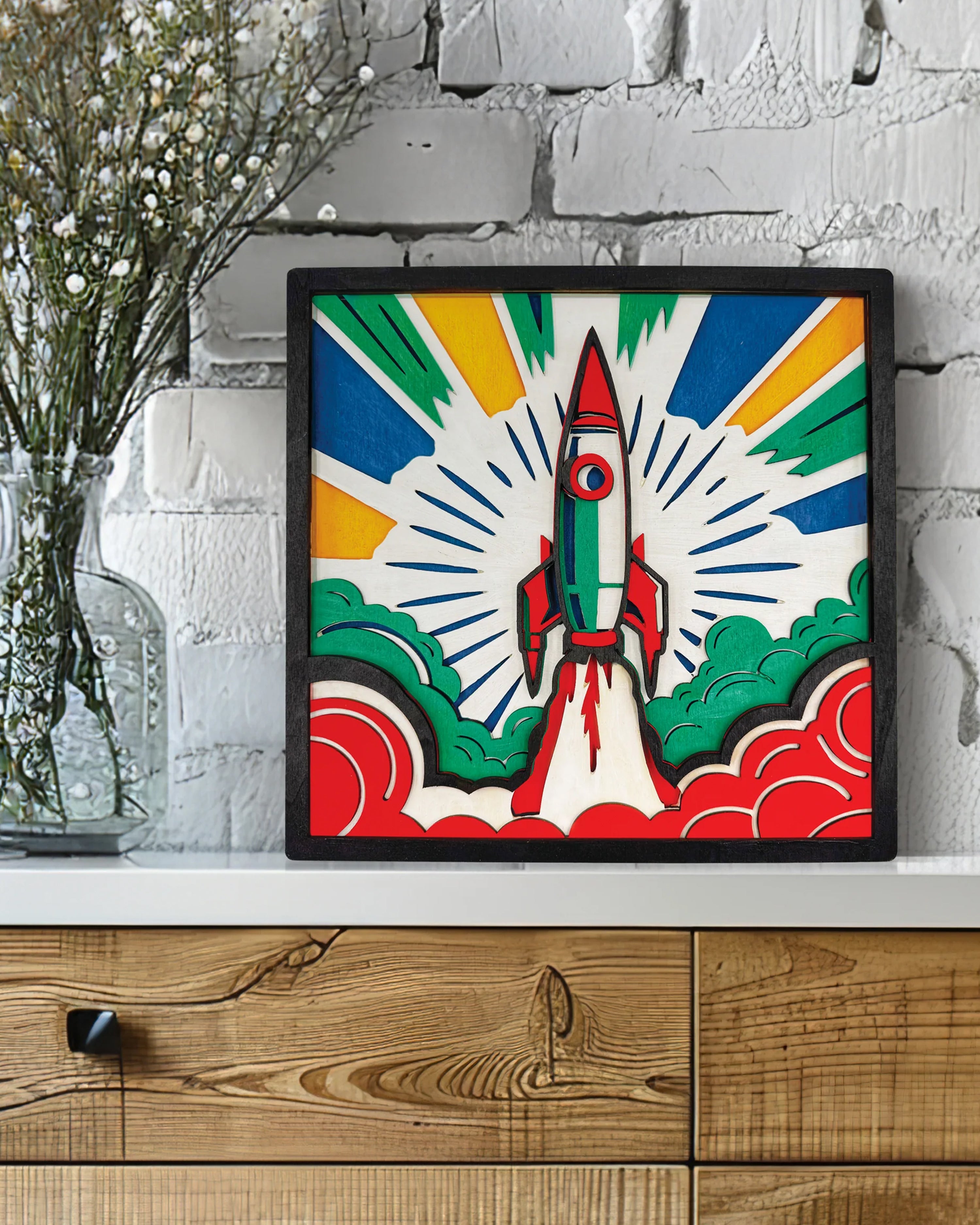 Wooden Spaceship Art Kit