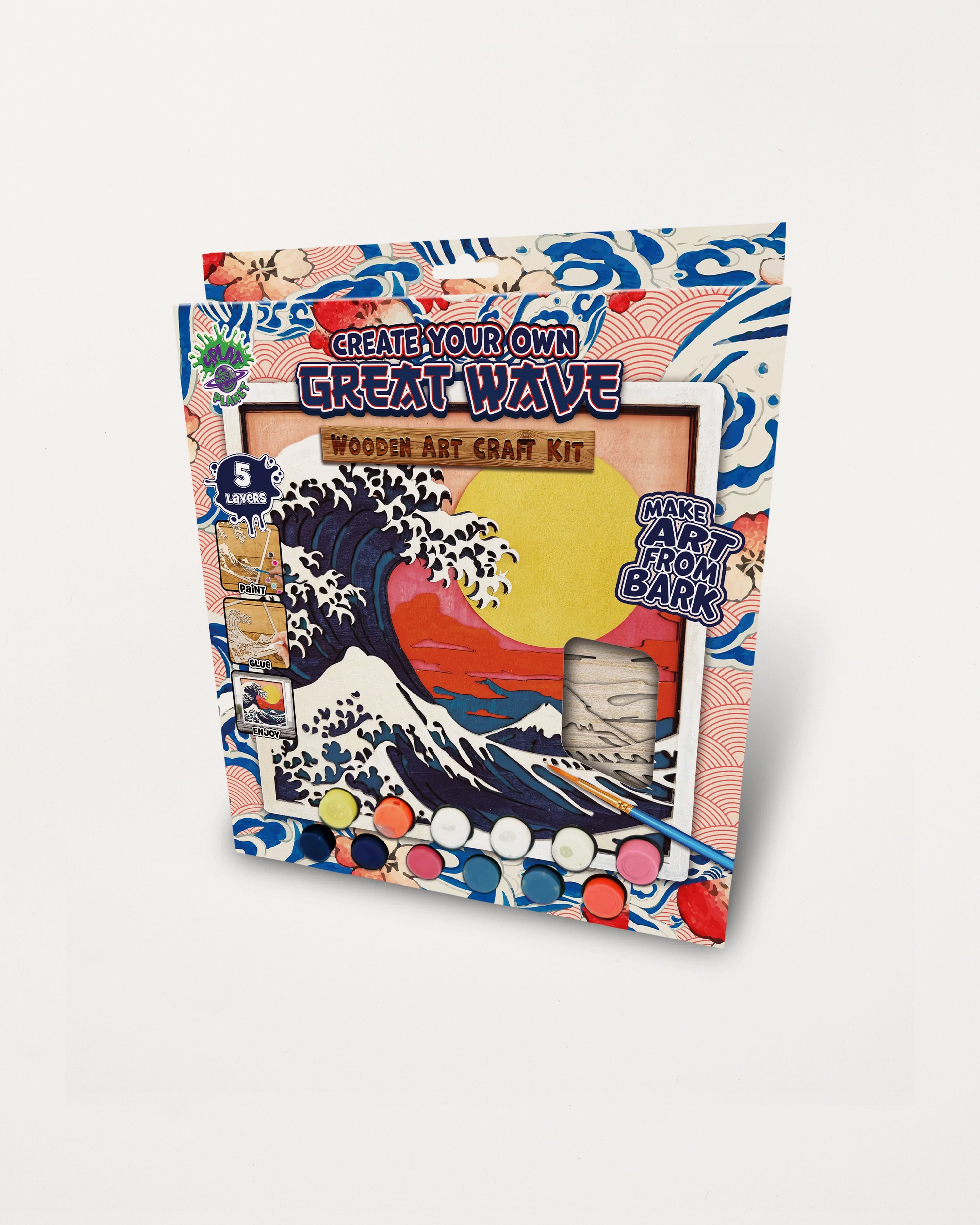 Wooden Great Wave Art Kit