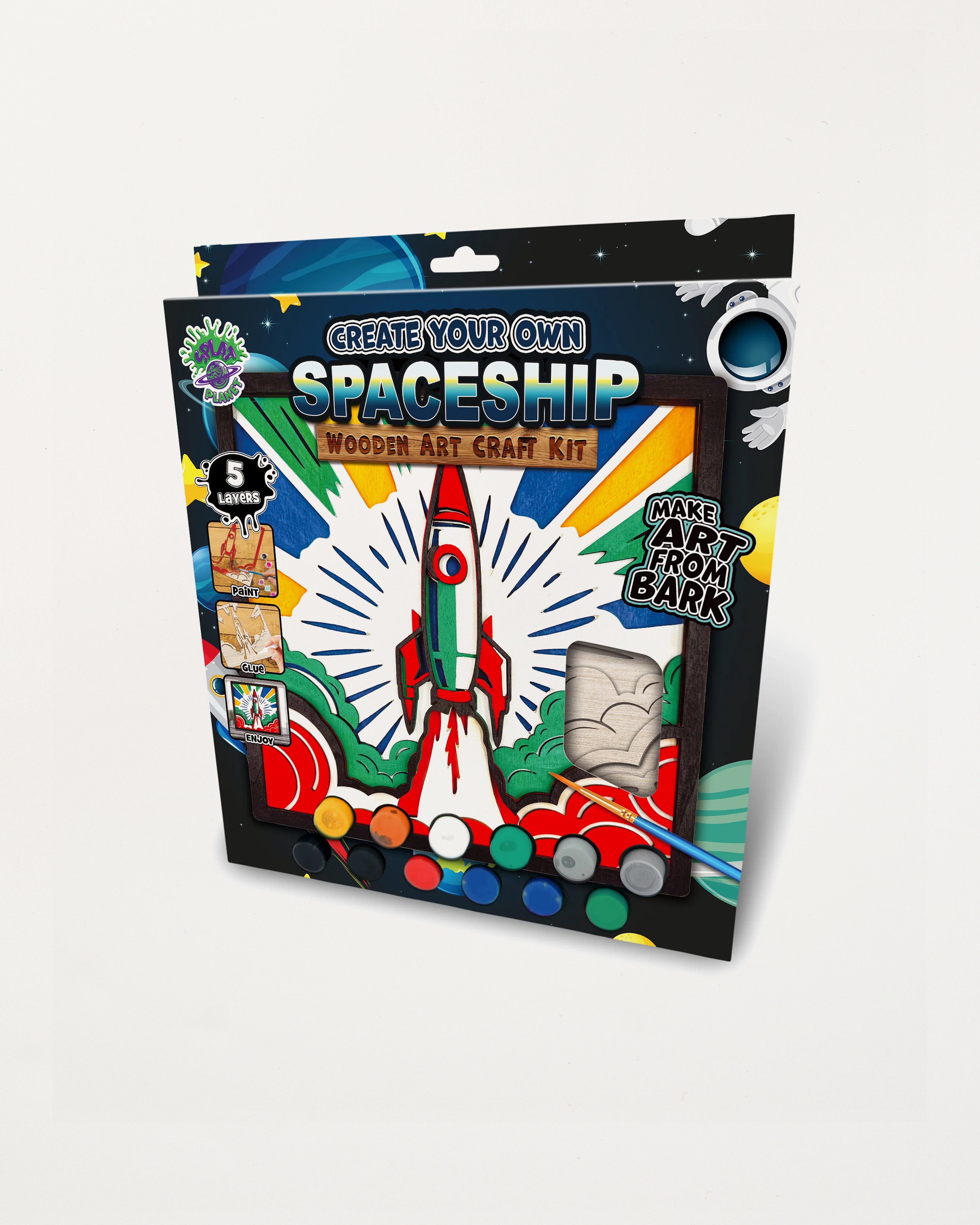 Wooden Spaceship Art Kit