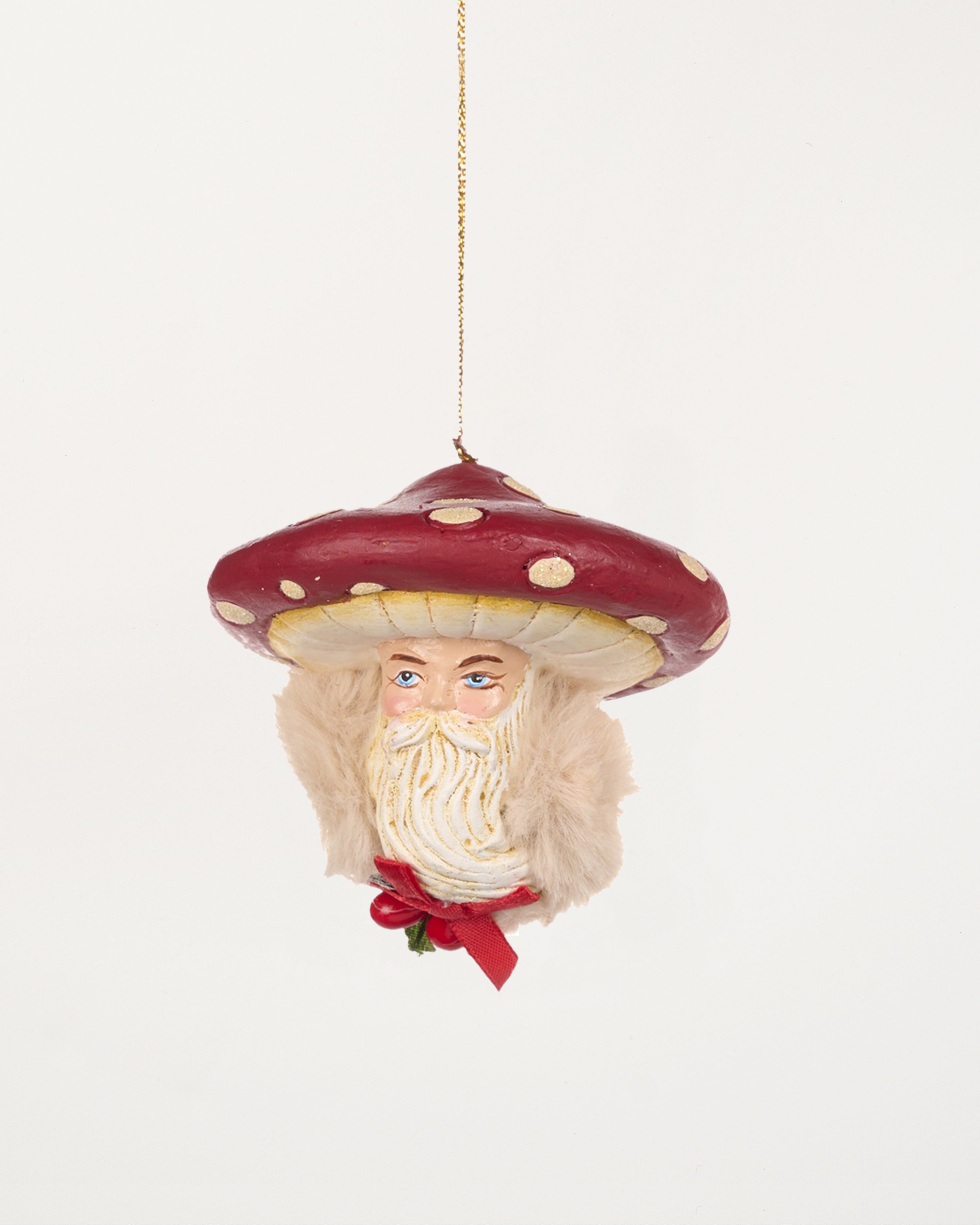 Woodland Mushroom Santa Head Bauble