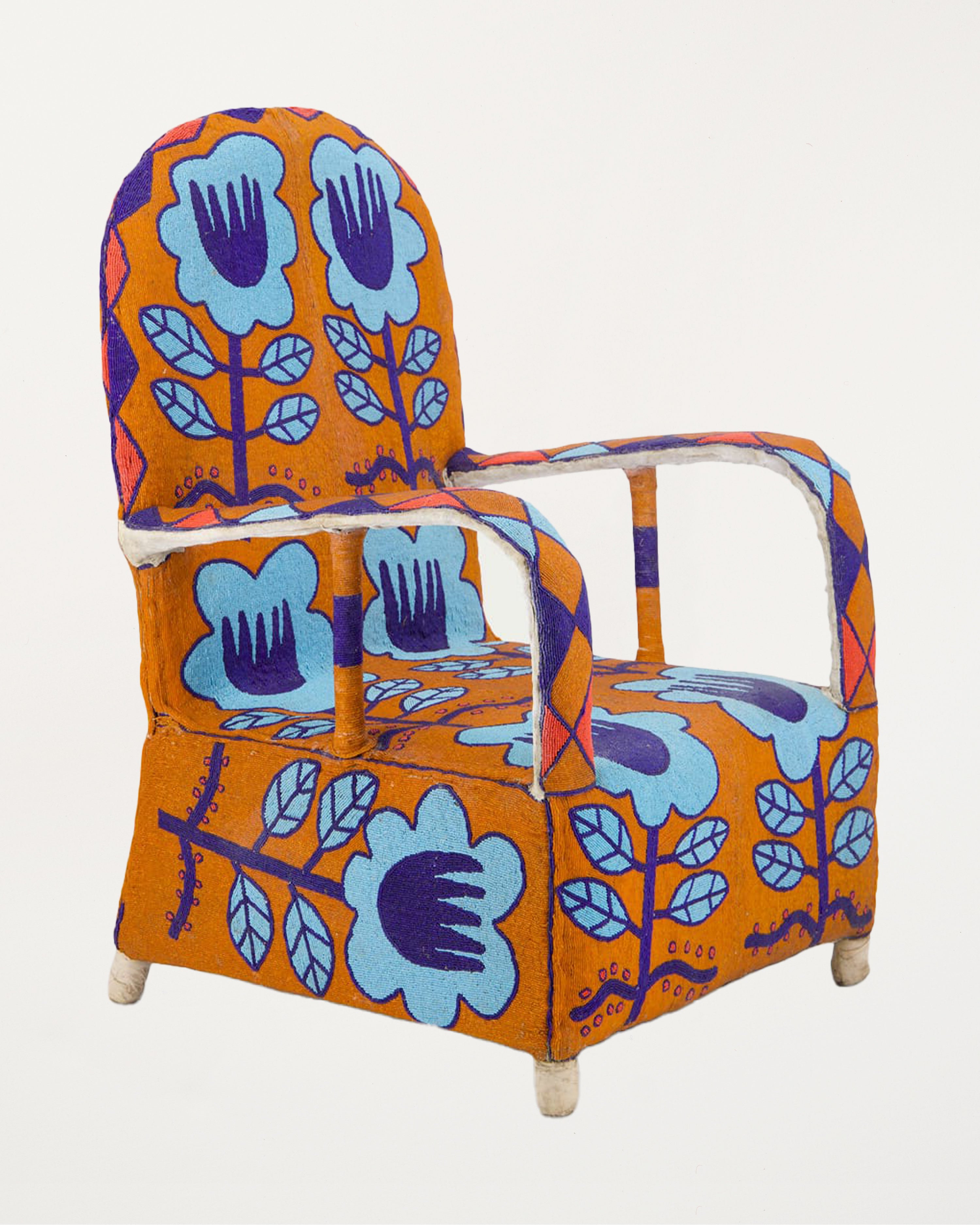 Yoruba Armchair Orange