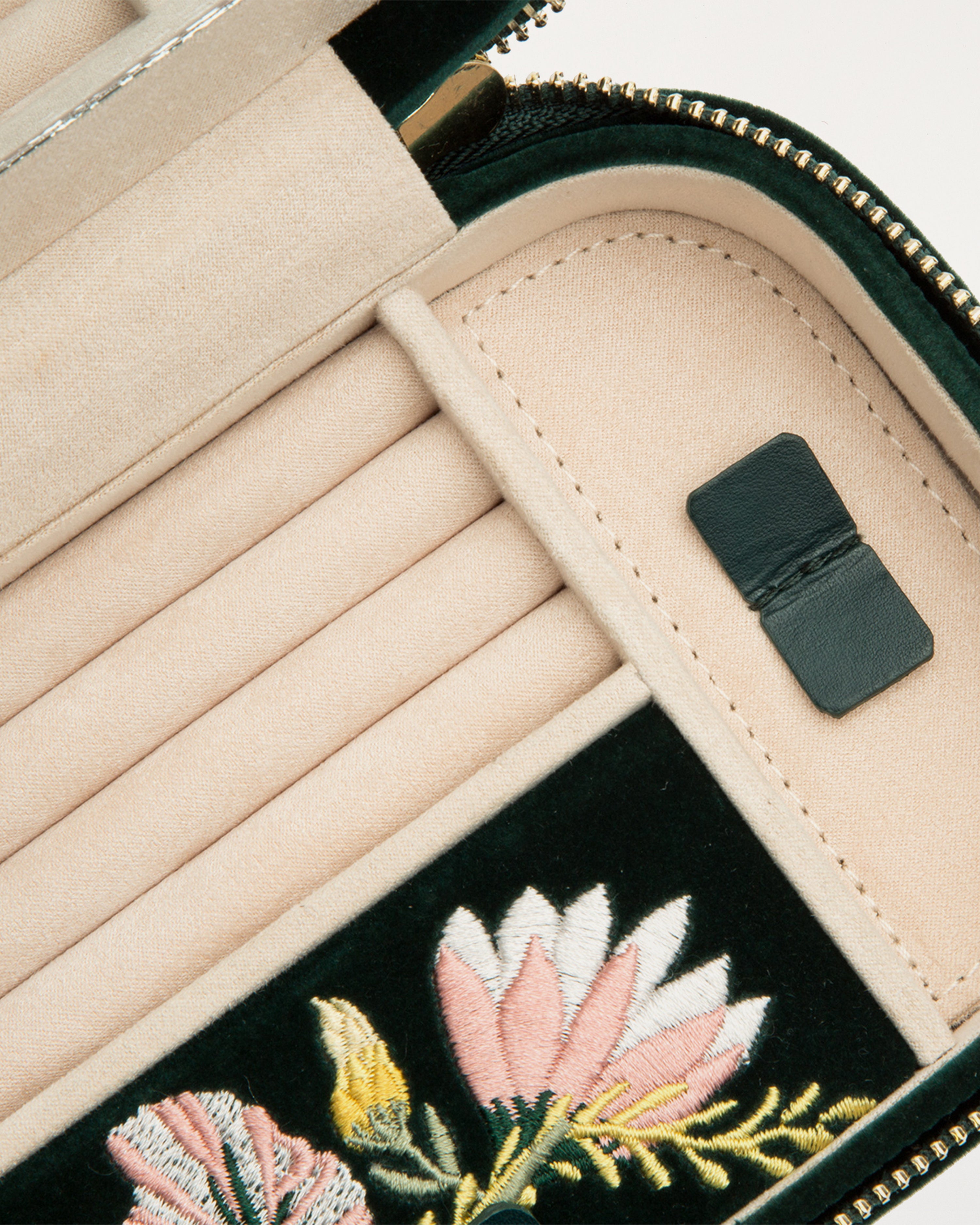 Zoe Travel Zip Case Forest Green