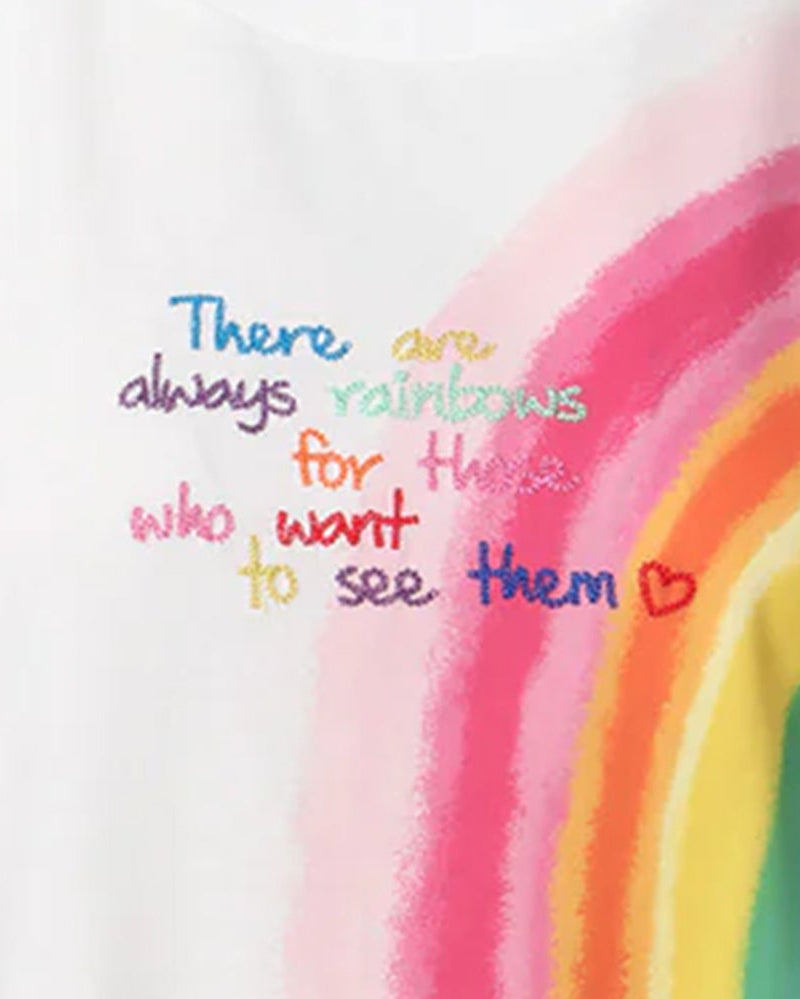Zoey Rainbow Printed T-Shirt