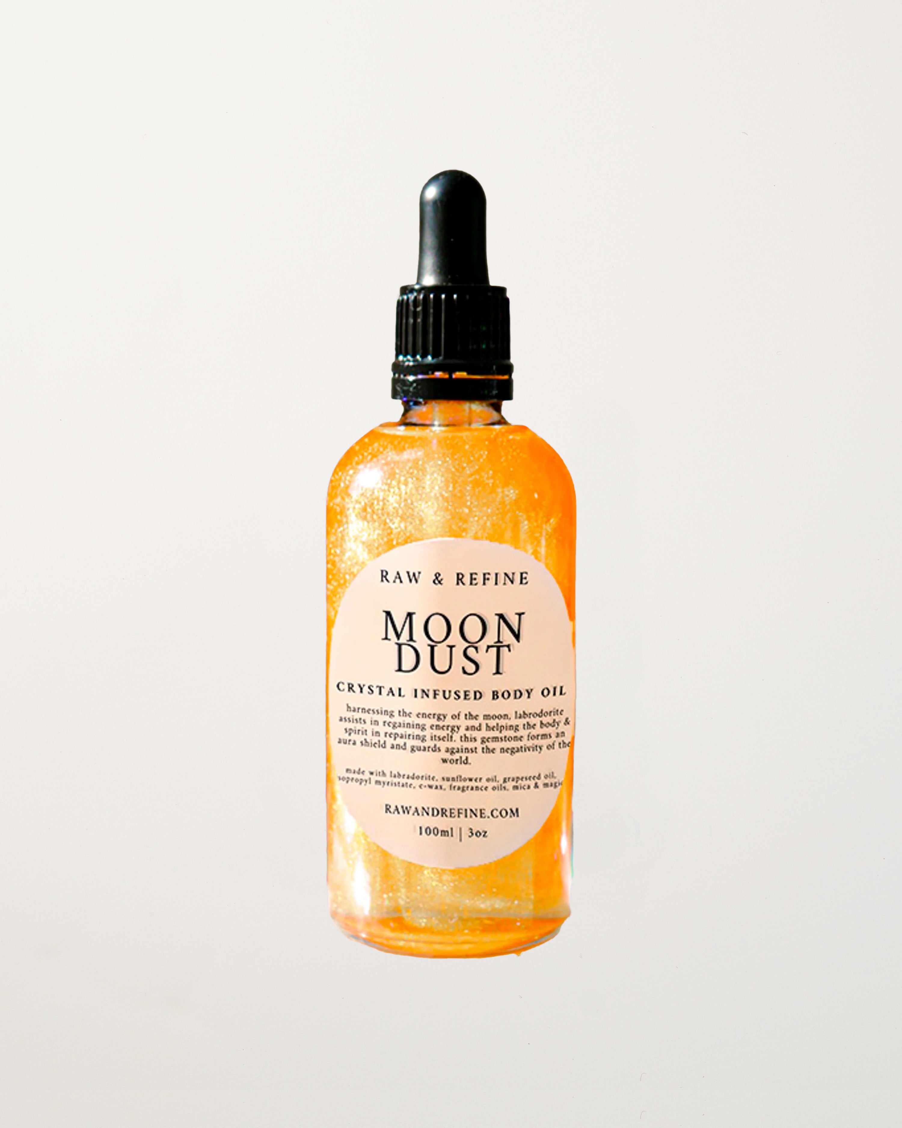 Moon Dust 3oz Crystal Infused Body Oil
