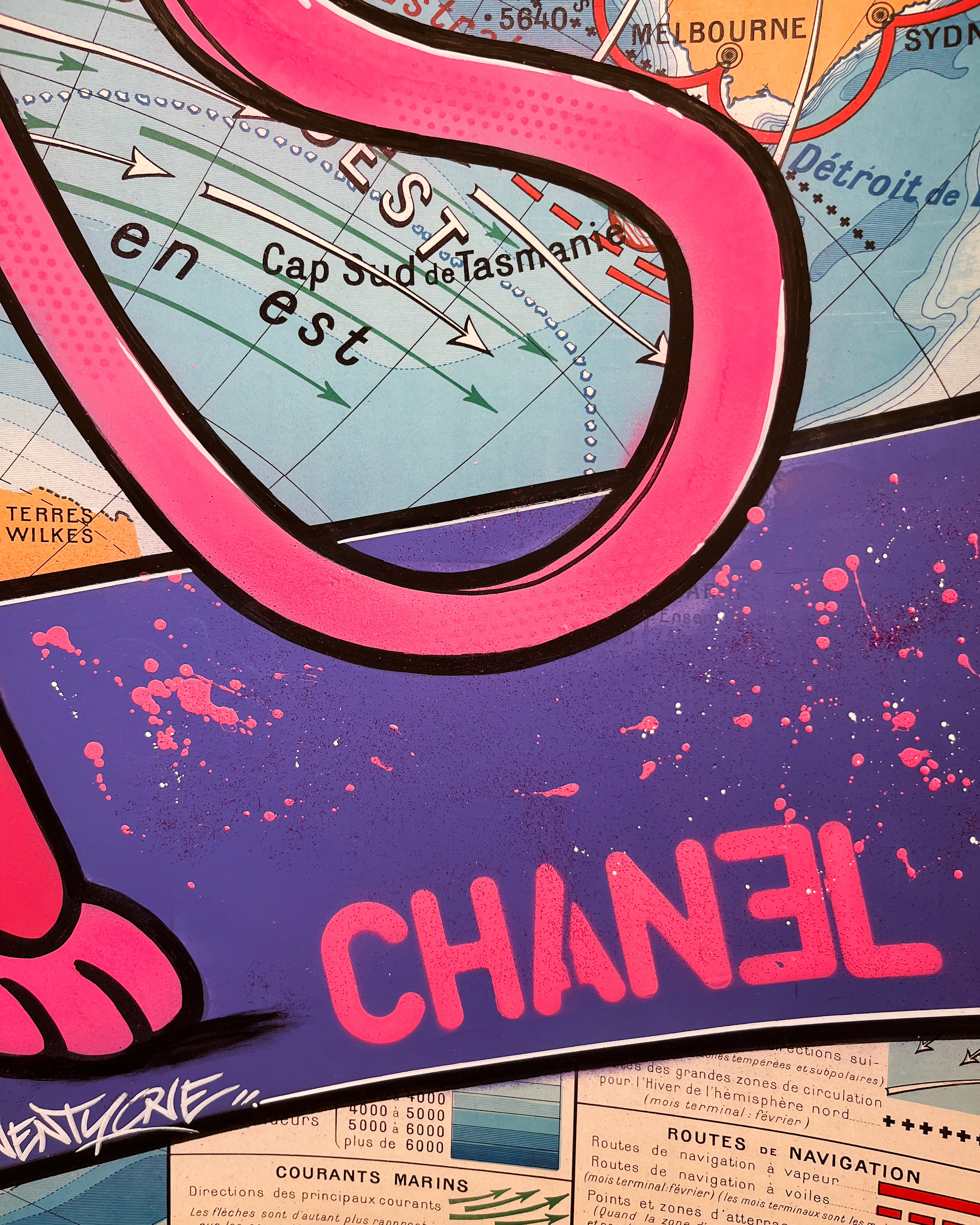 Pink Panther Chanel Graffiti Artwork
