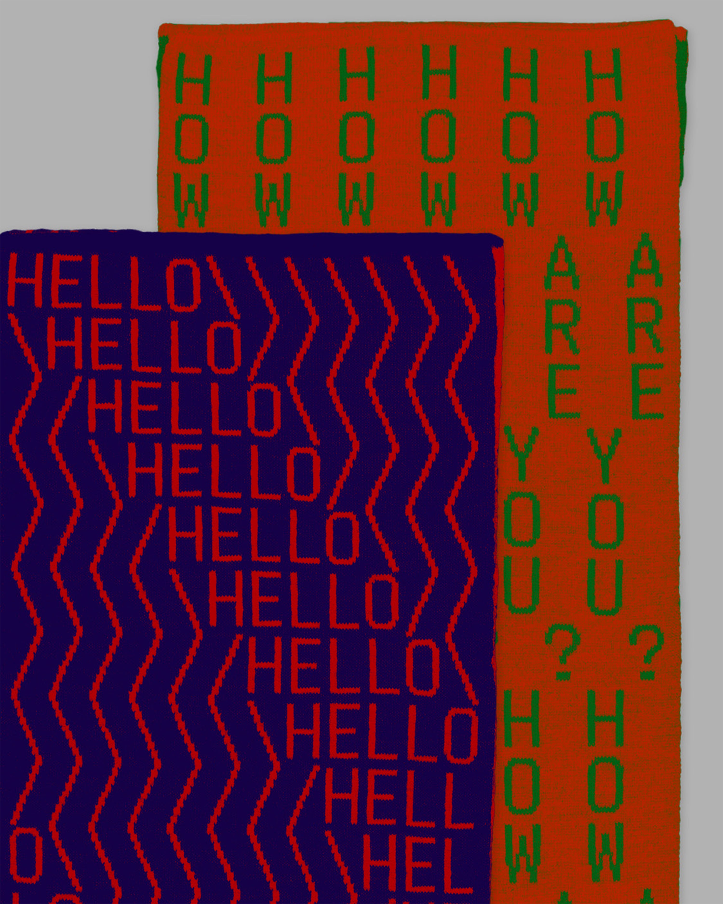 How are You? Red & Green Scarf