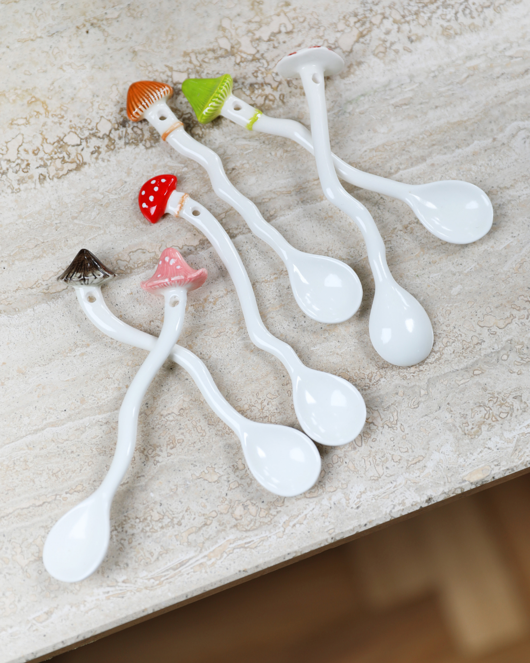 6 Set Mushroom Spoons