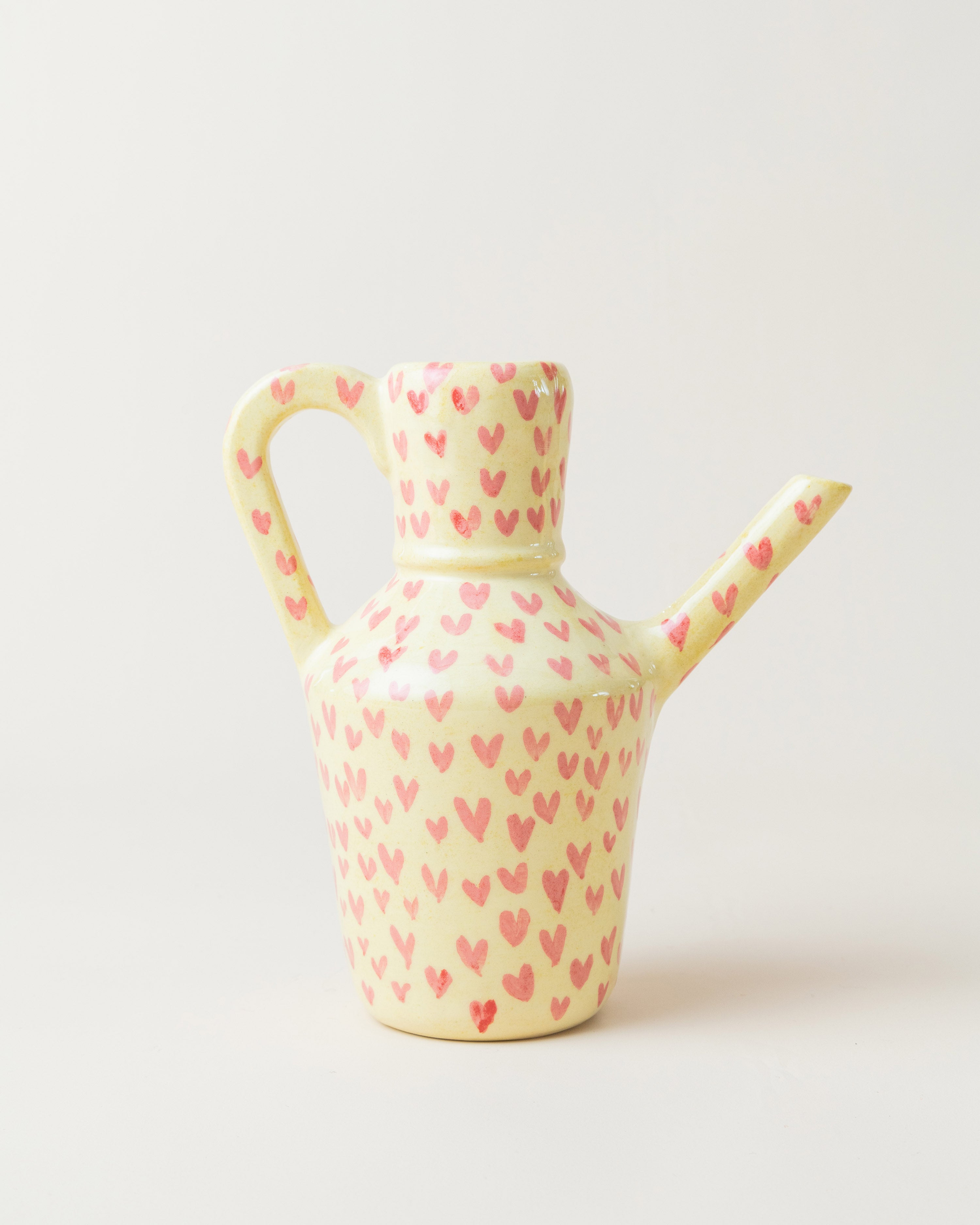 Decorative Jug/Yellow Hearts