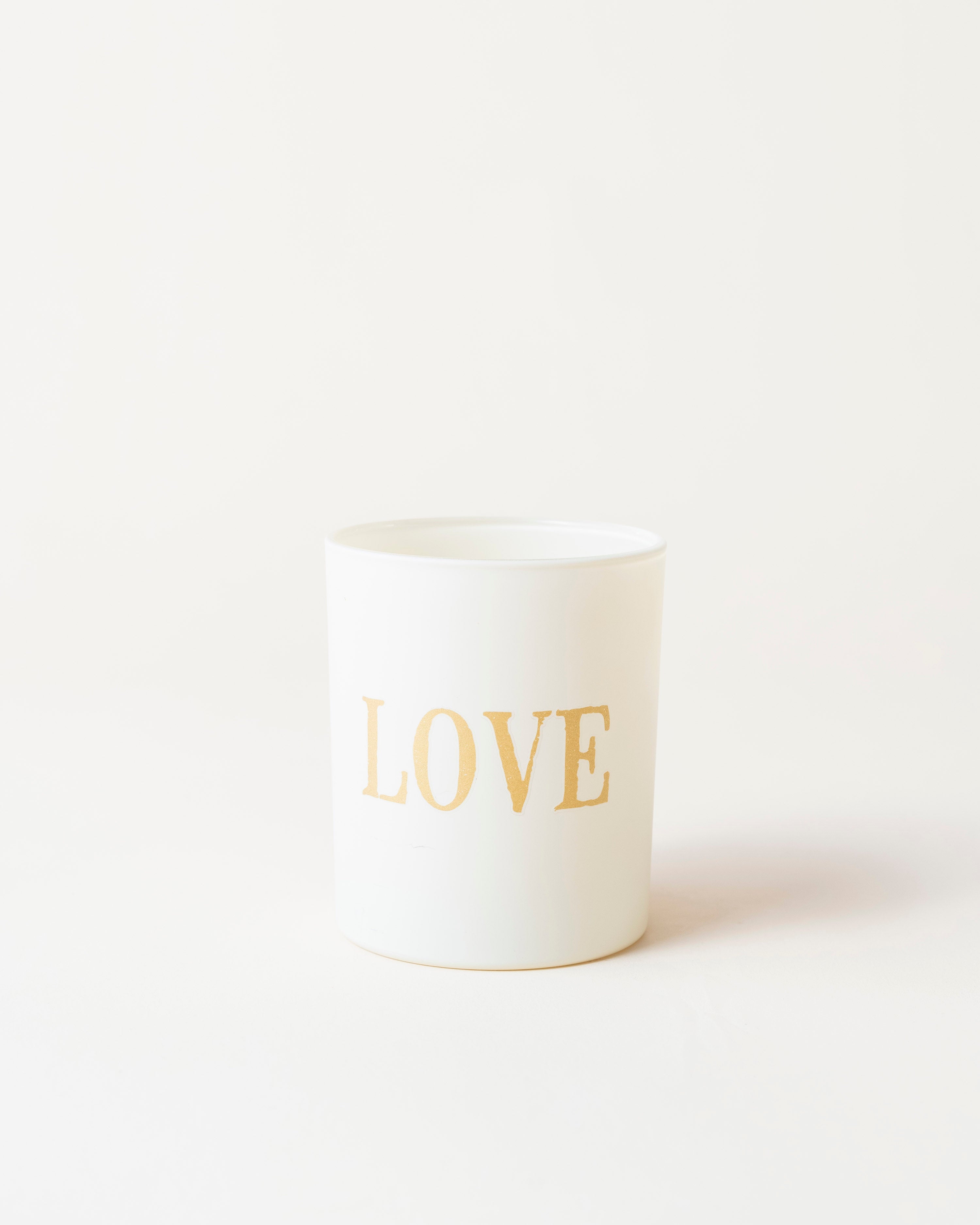 Gold Tattooed Glass Candle Holder