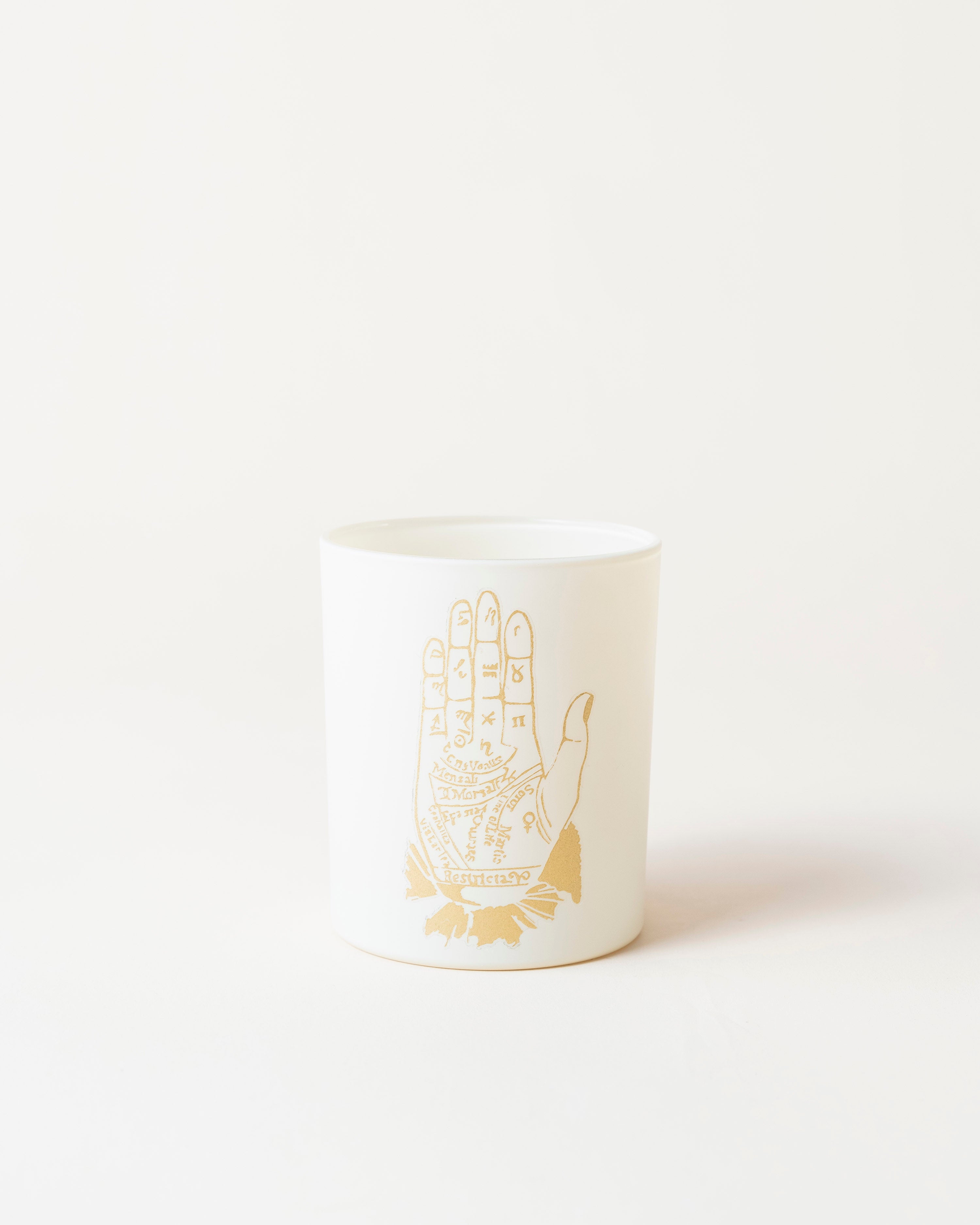 Gold Tattooed Glass Candle Holder