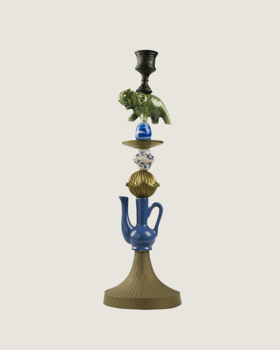 Ceramic Candlestick Top of the Hill