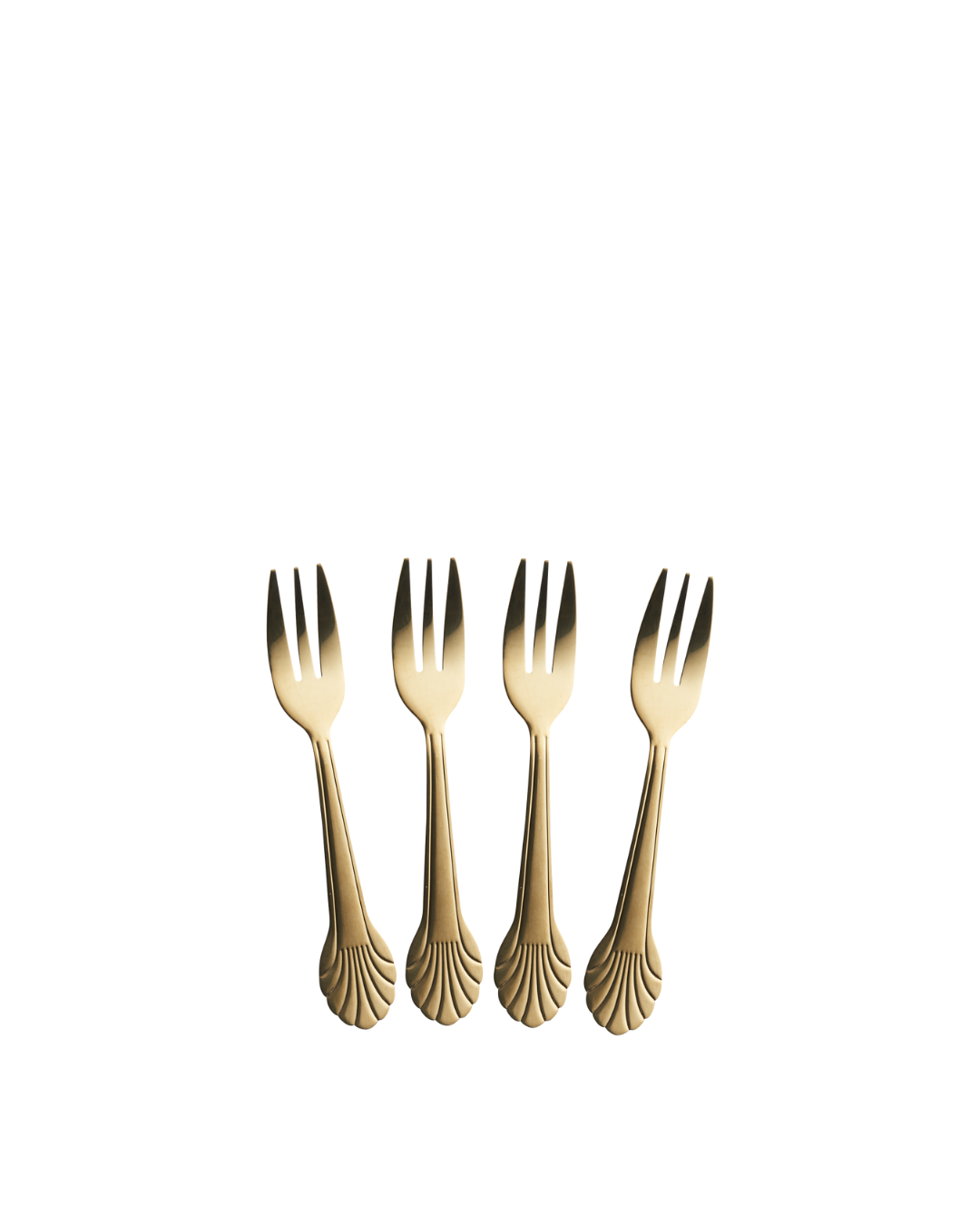 Set of 4 Stainless Steel Forks/Gold