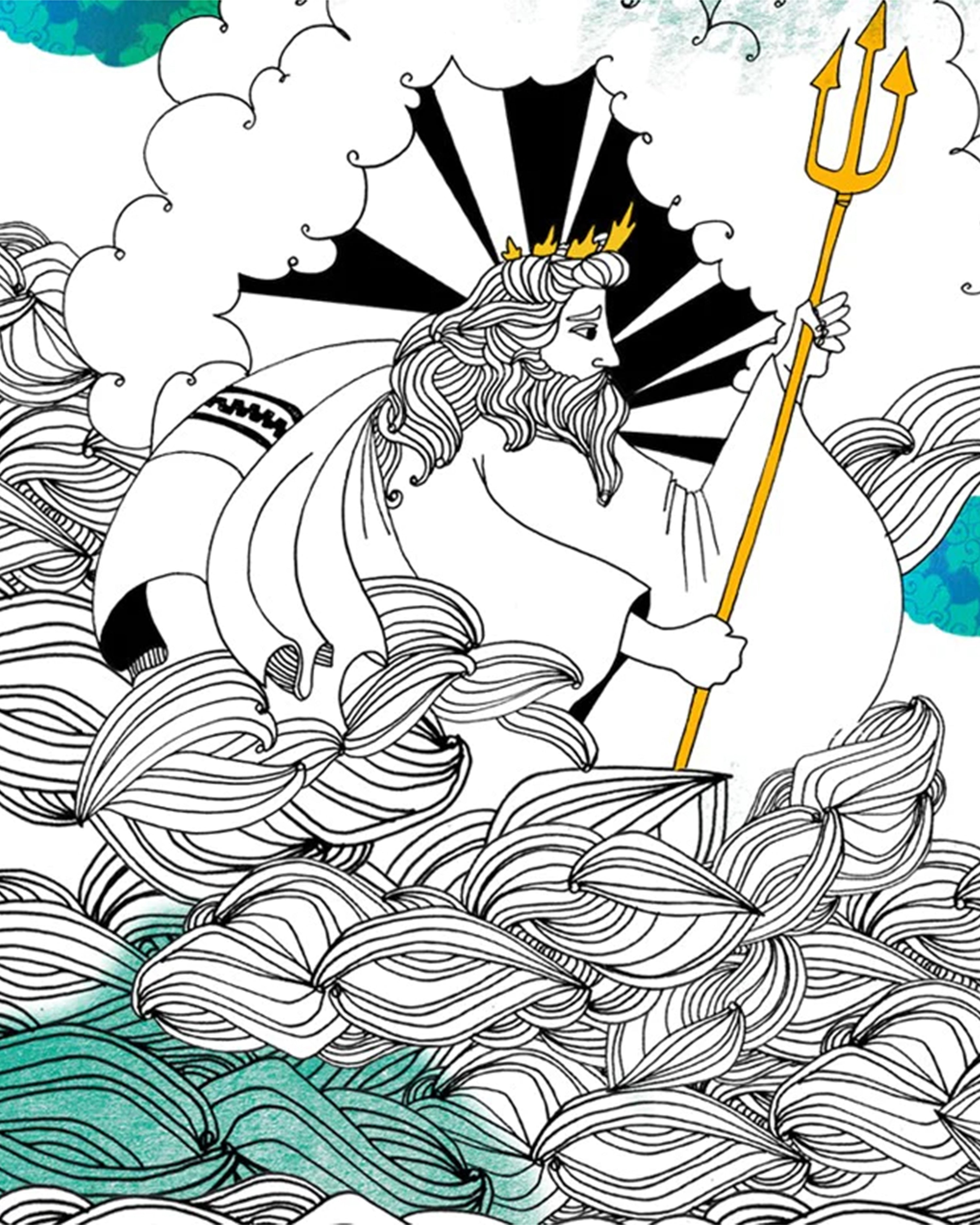 12 Myths Colouring Book