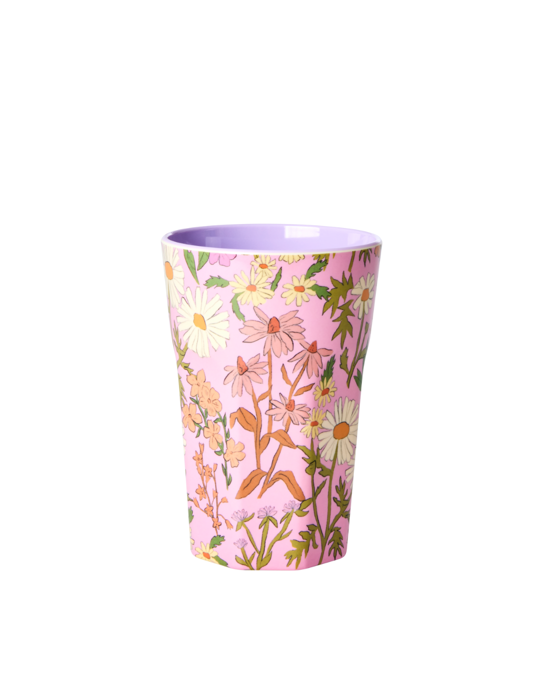 Tall Melamine Cup/Pink Daisy Dearest