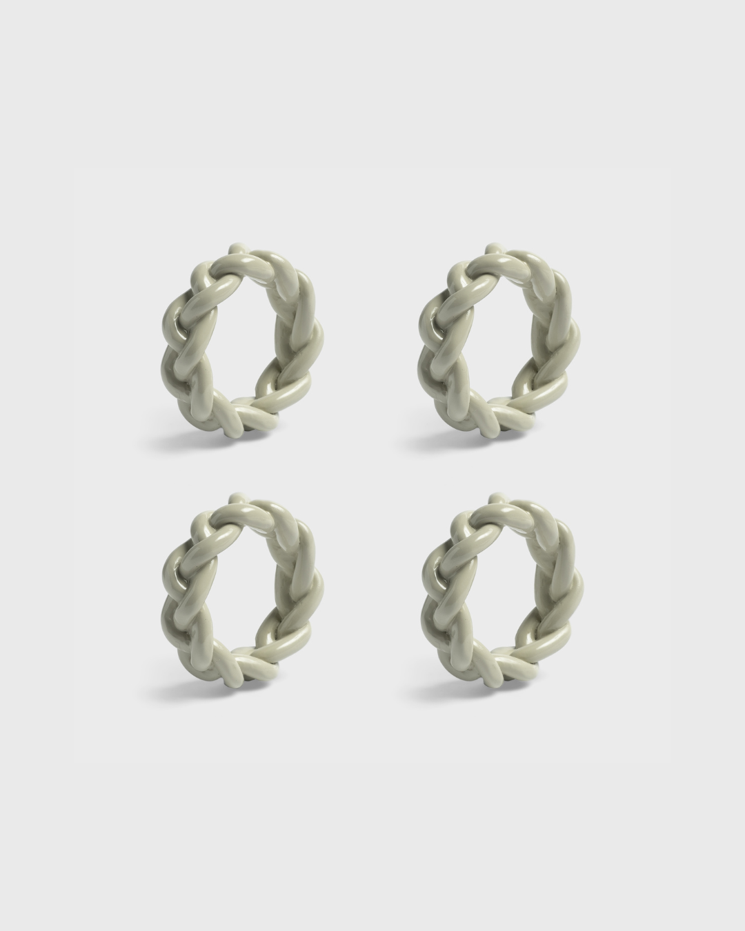 4 Set Grey Napkin Ring