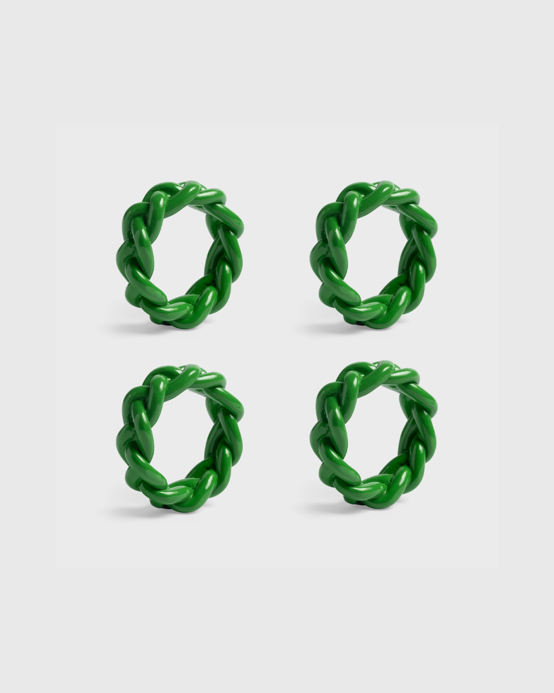 4 Set Green Napkin Ring