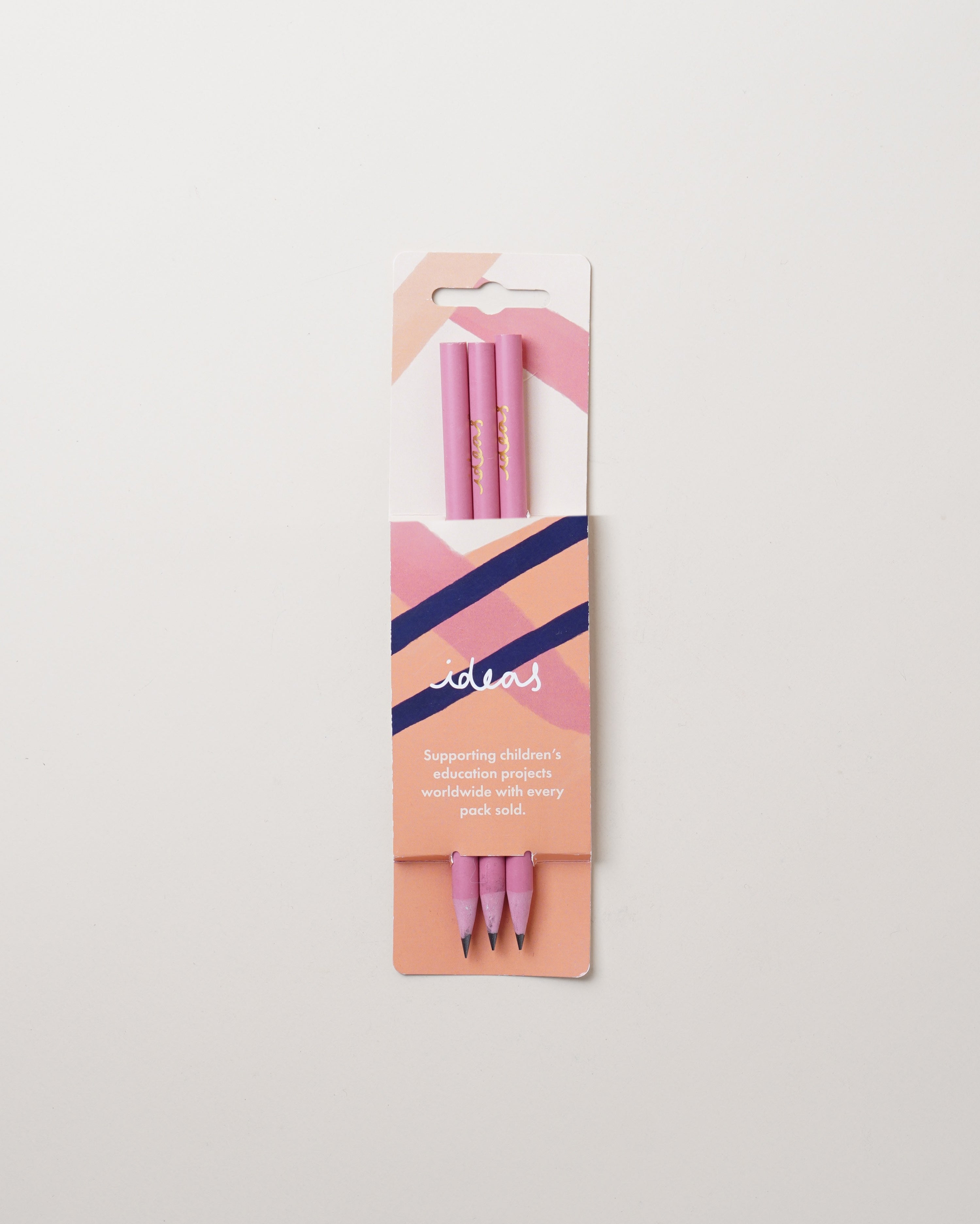 3 Pink Pencils Set