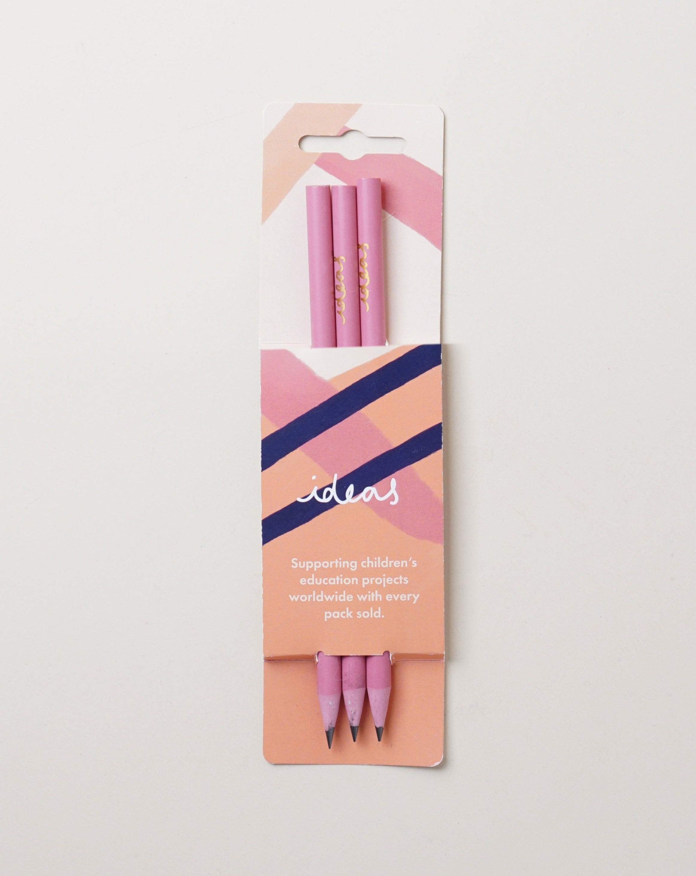 3 Pink Pencils Set