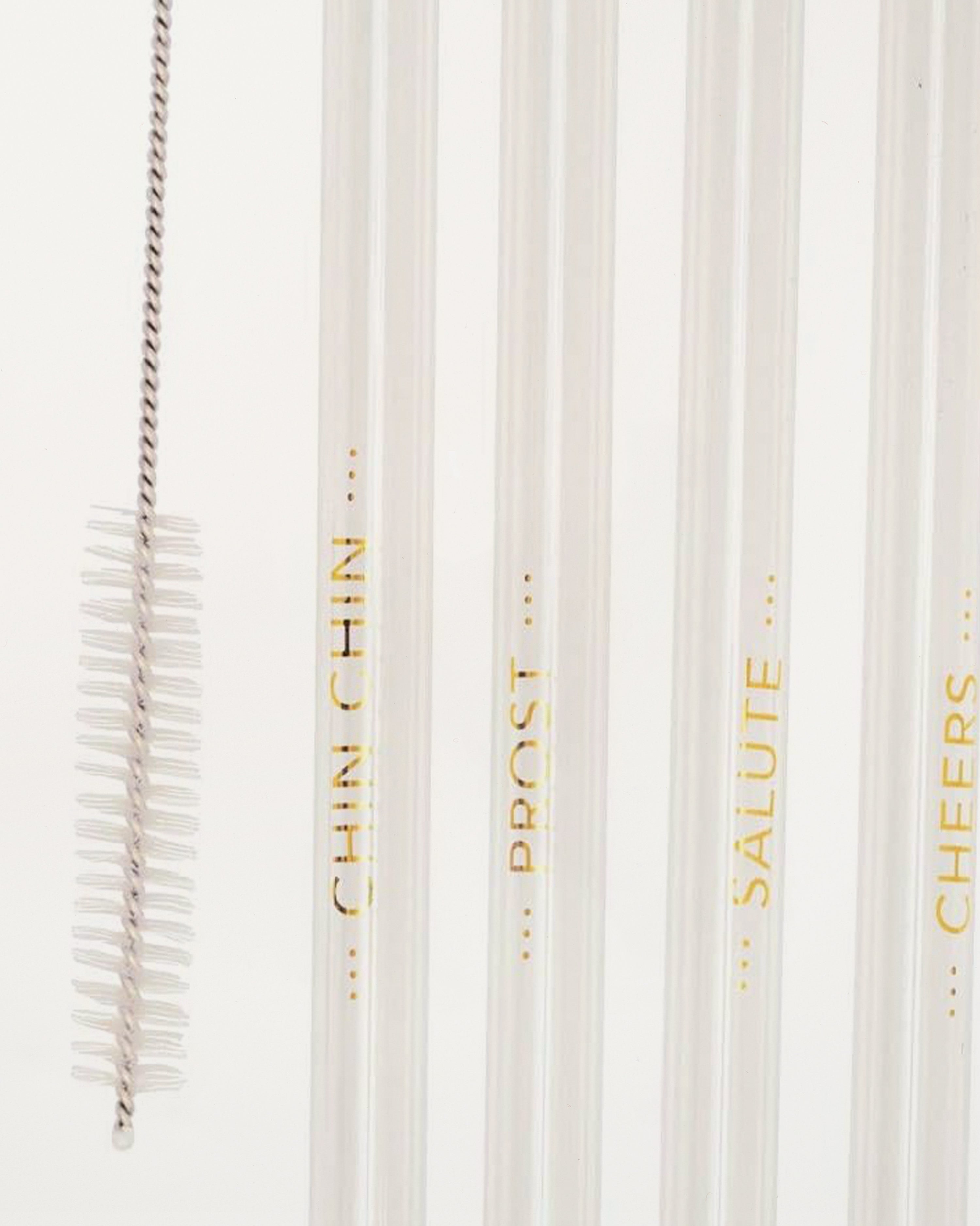 4 Aperitif Glass Straws