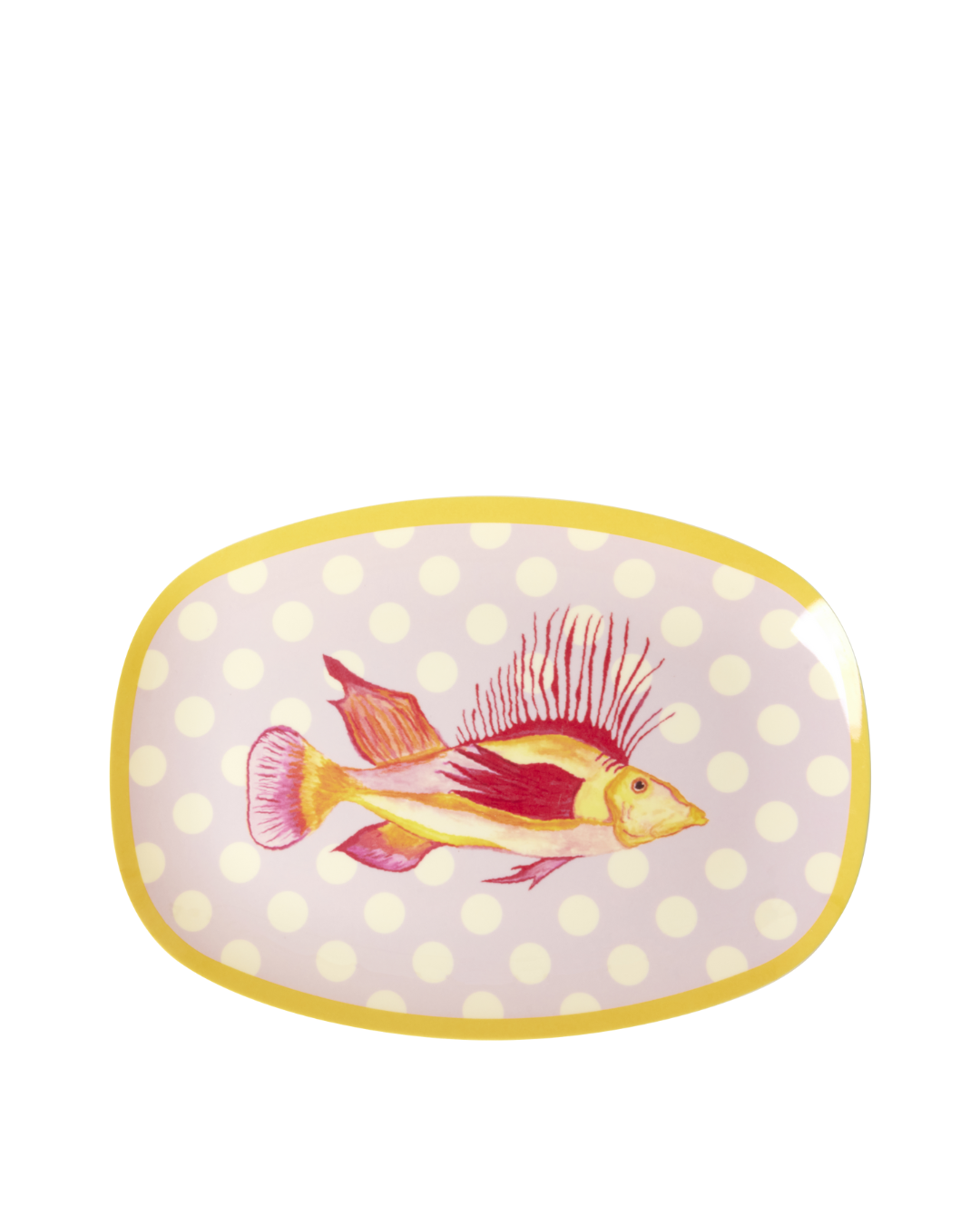 Melamine Rectangular Plate Lavender Fish