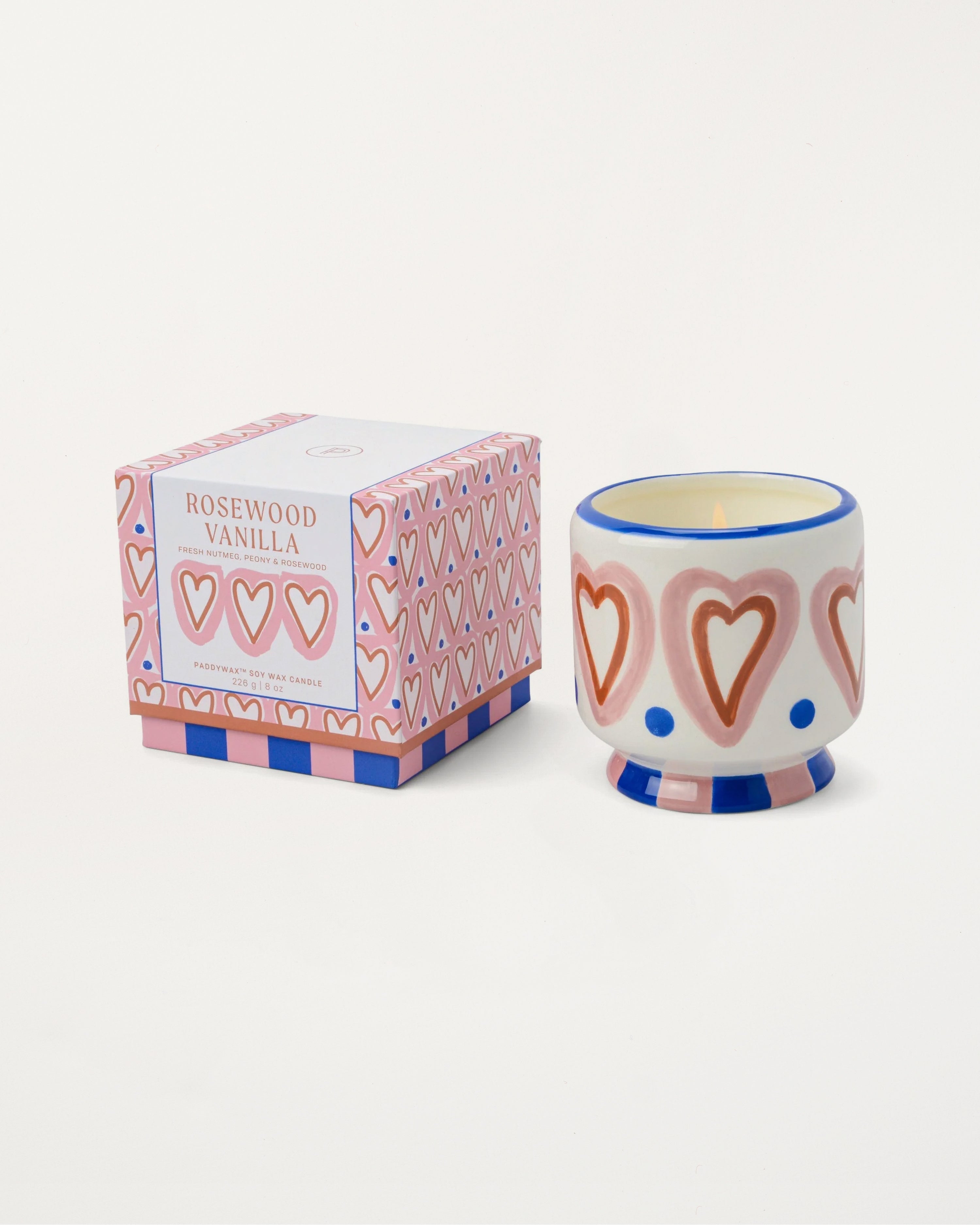 Adopo Hearts Ceramic Candle