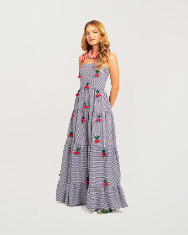 Amanda Cherry Dress Small Vichy