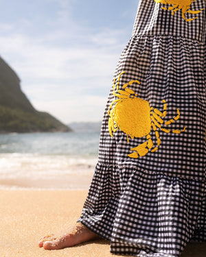 Amanda Crab Dress Black Vichy