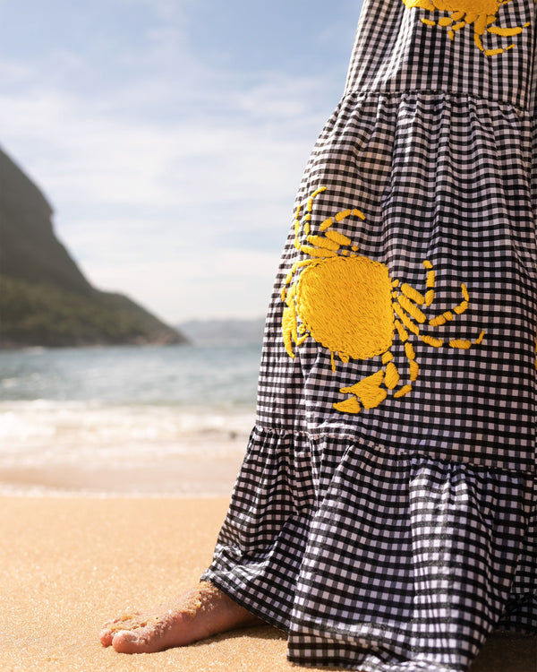 Amanda Crab Dress Black Vichy